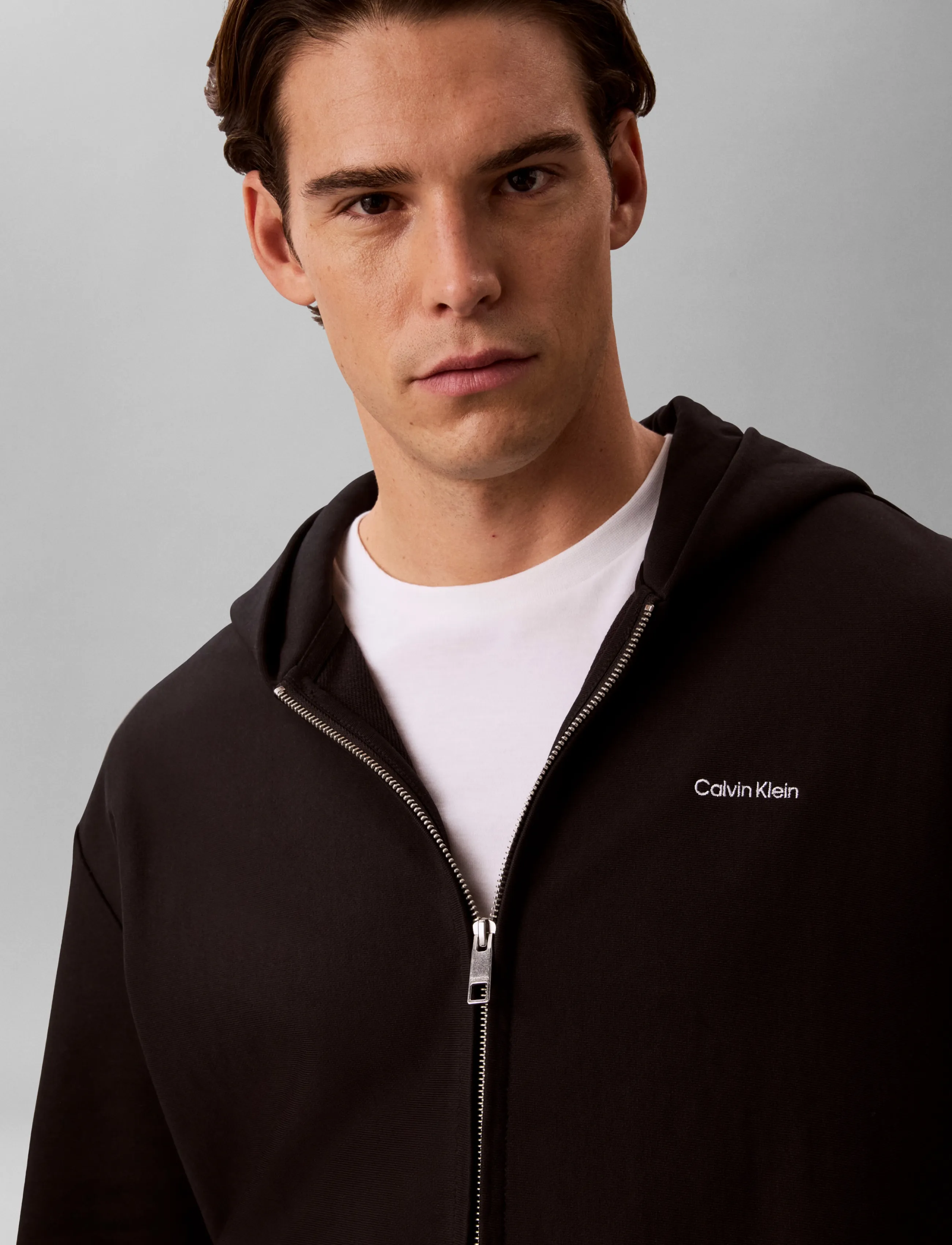 Calvin Klein - LS MICRO LOGO DBL  FZ HOODIE - kapuzenpullover - black - 4
