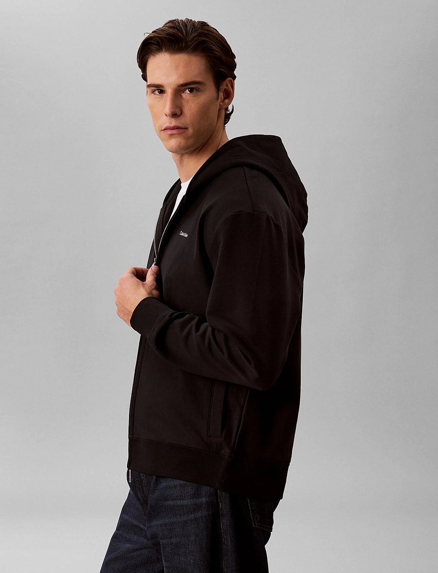 Calvin Klein - LS MICRO LOGO DBL FZ HOODIE - kapuzenpullover - black - 5