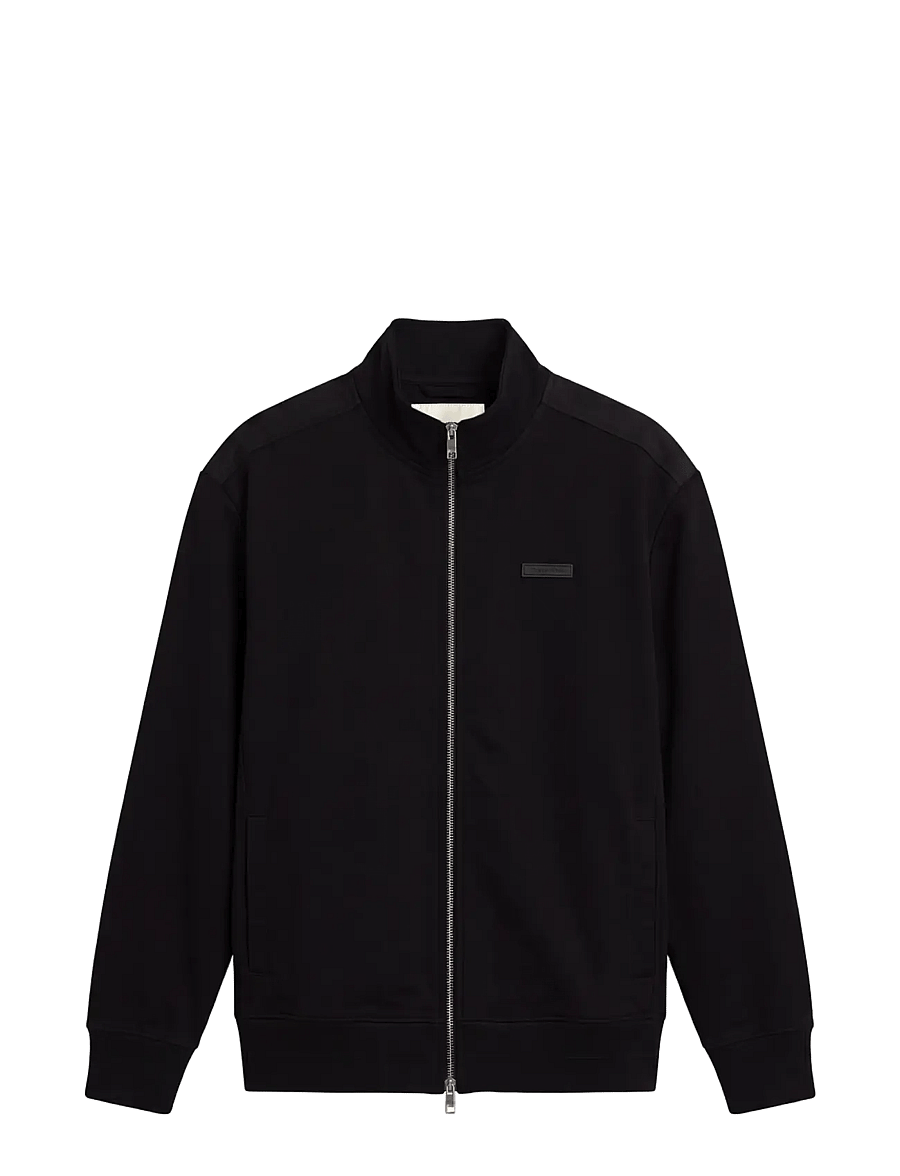 Calvin Klein - LS DWR PRMTERRY MICRO LOGO FZ MN - forårsjakker - black - 1
