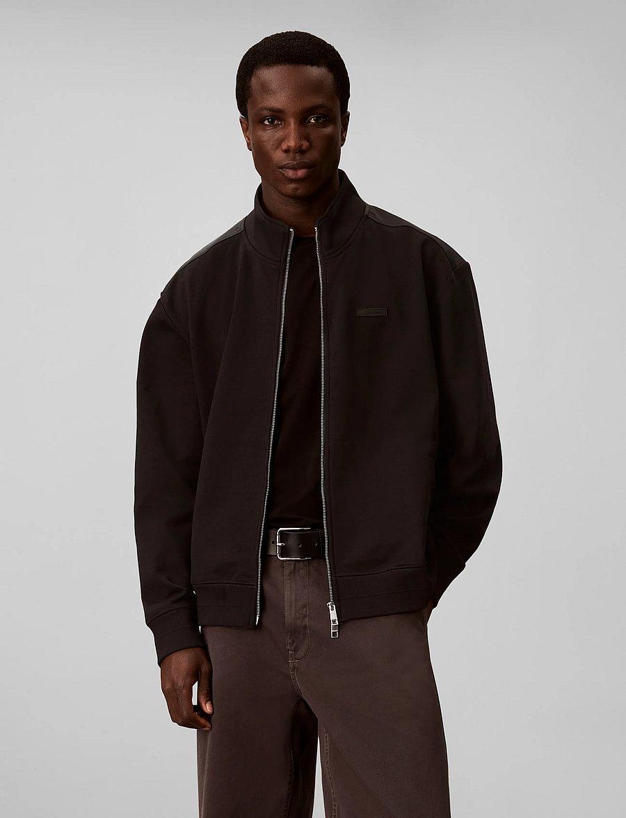 Calvin Klein - LS DWR PRMTERRY MICRO LOGO FZ MN - forårsjakker - black - 3