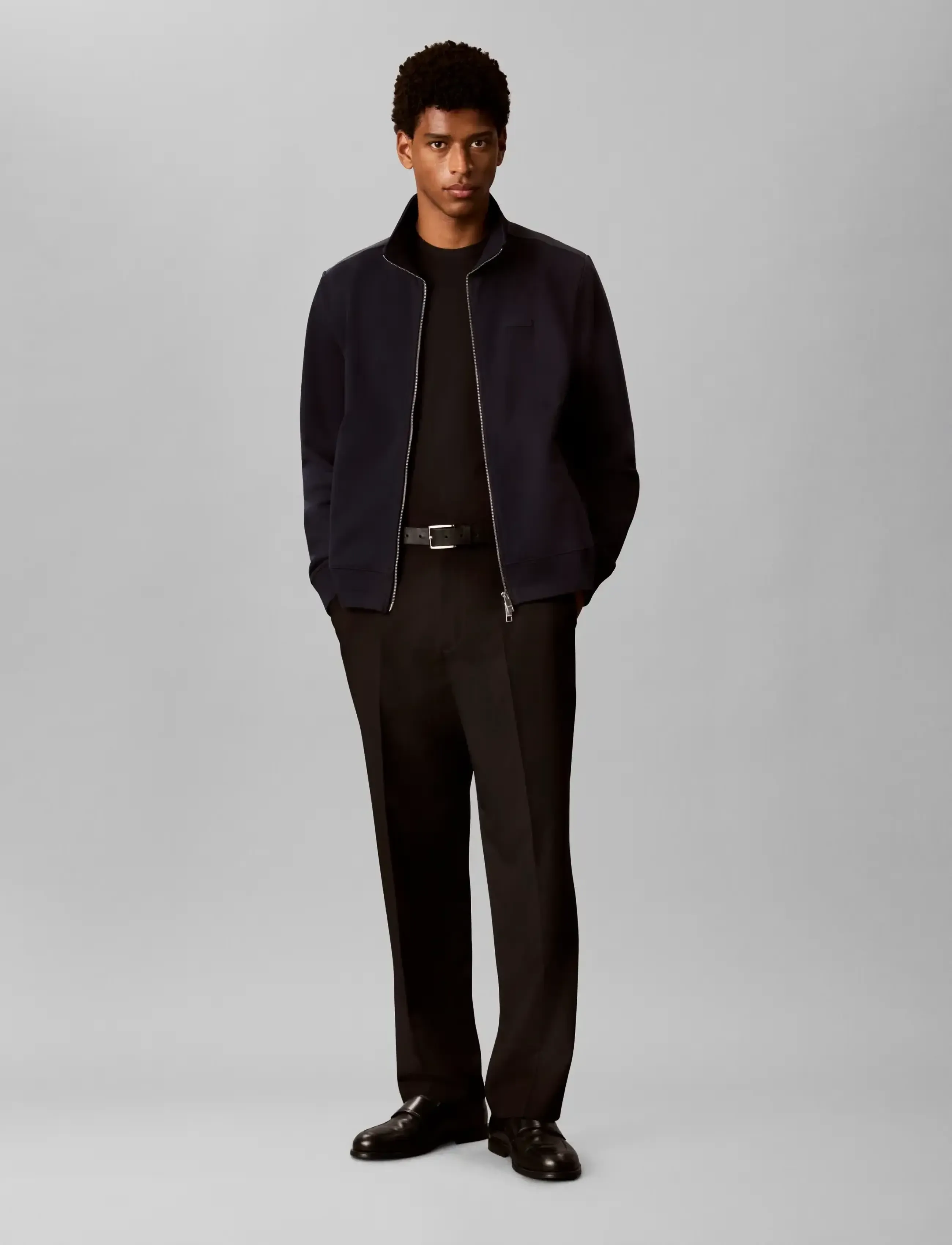 Calvin Klein - LS DWR PRMTERRY MICRO LOGO FZ JC - dark sapphire - 0