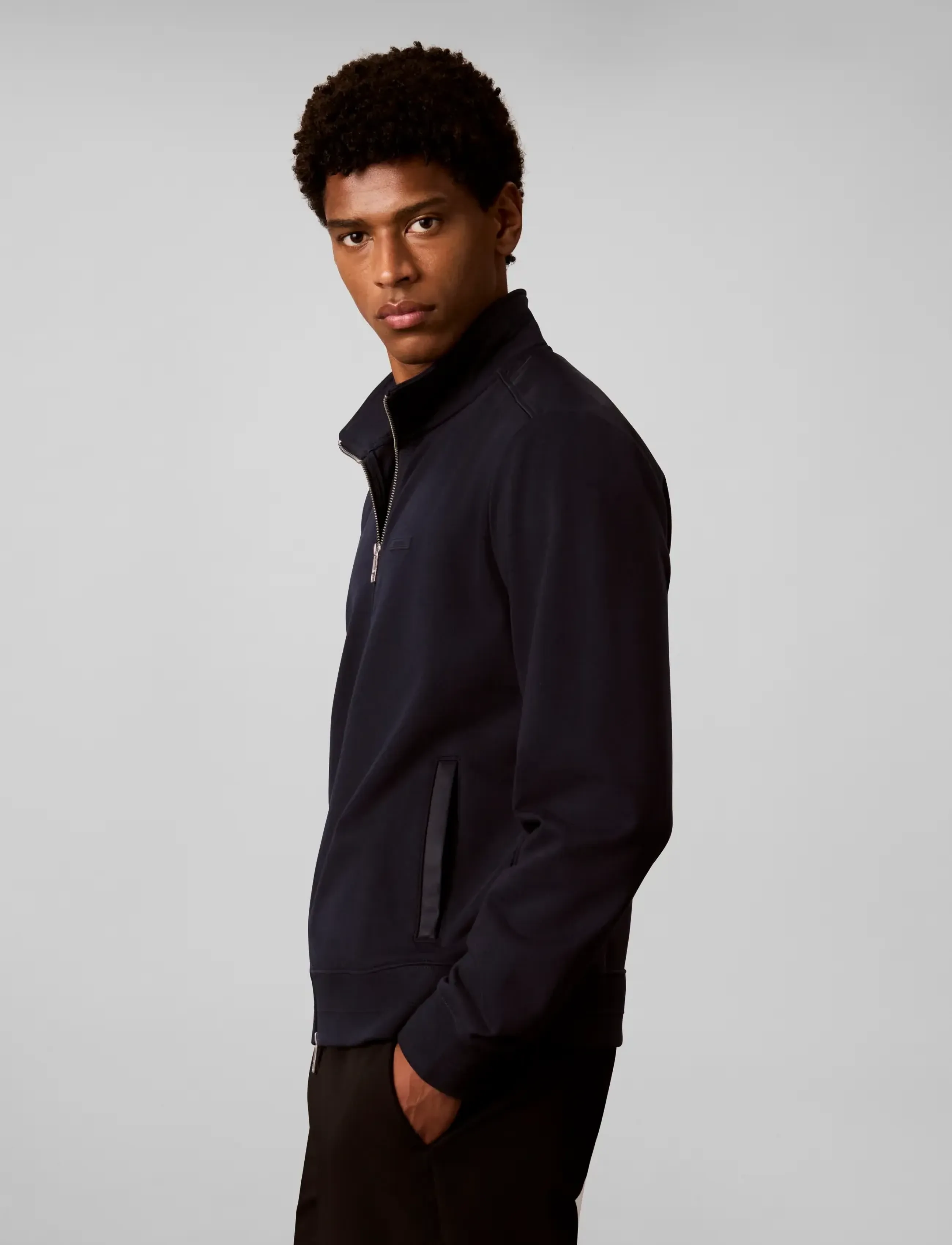 Calvin Klein - LS DWR PRMTERRY MICRO LOGO FZ JC - dark sapphire - 5