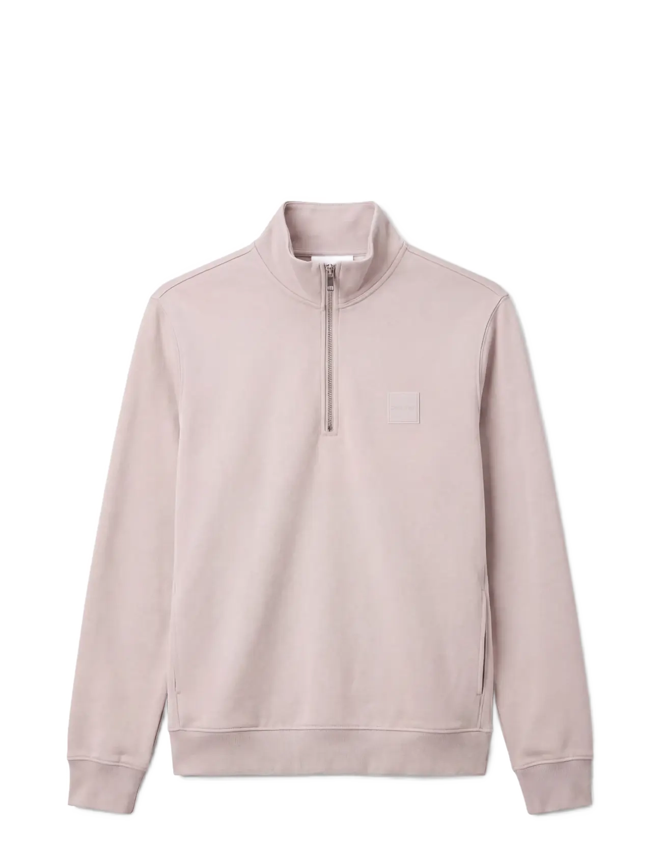 Calvin Klein - LS 350 TERRY SPW RUBBER BADGE QT - pullover mit halbem reißverschluss - ashes of roses - 1
