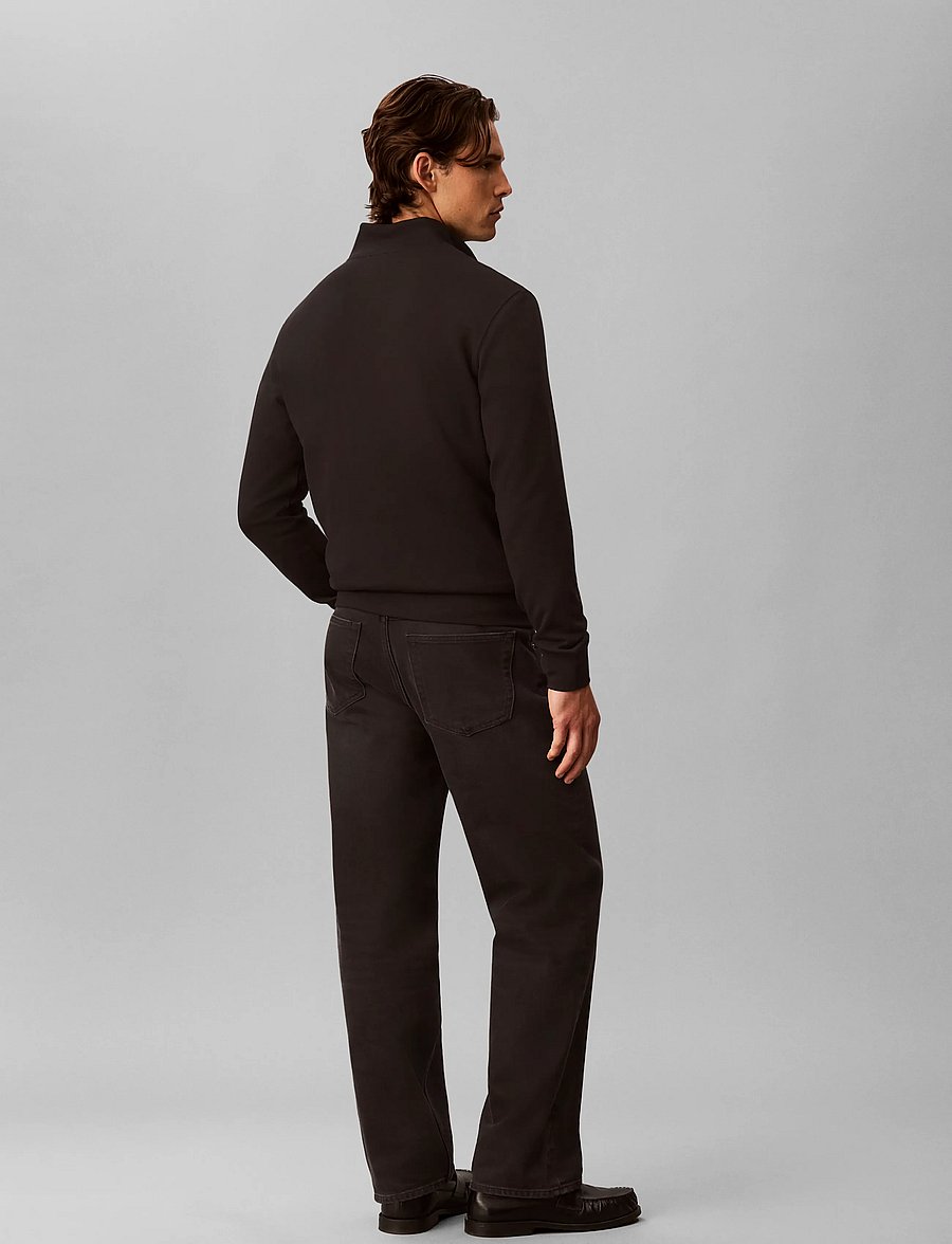 Calvin Klein - LS 350 TERRY SPW RUBBER BADGE QT - pullover mit halbem reißverschluss - black - 2