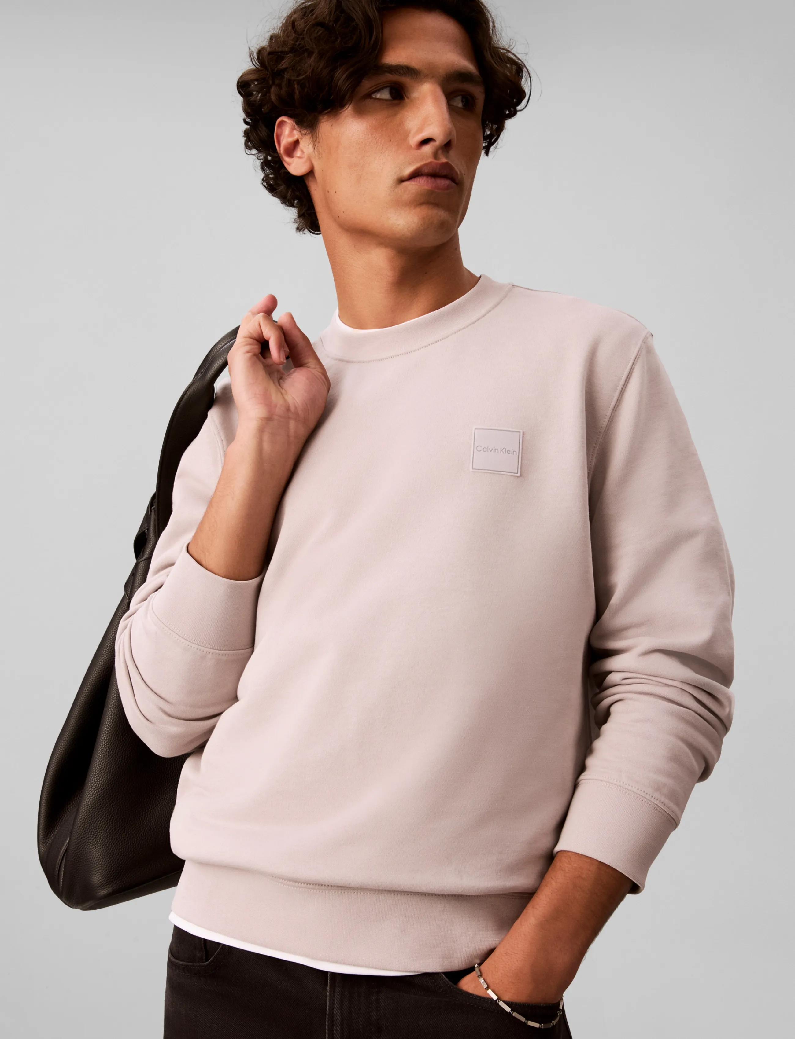 Calvin Klein Clssic 350 Terry Rubber Bdge Cn sweatshirts herr – bild 6