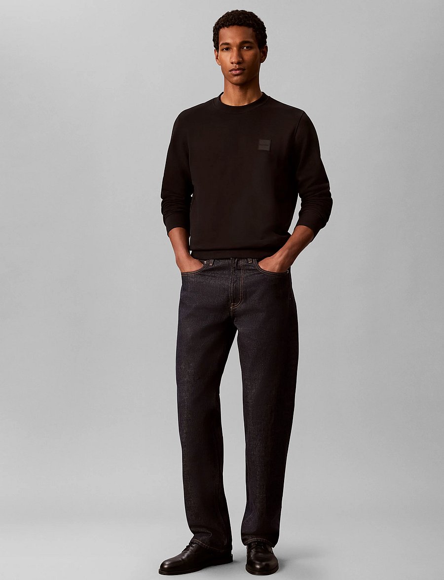 Calvin Klein - LS 350 TERRY SPW RUBBER BADGE CR - shop by occasion - black - 0