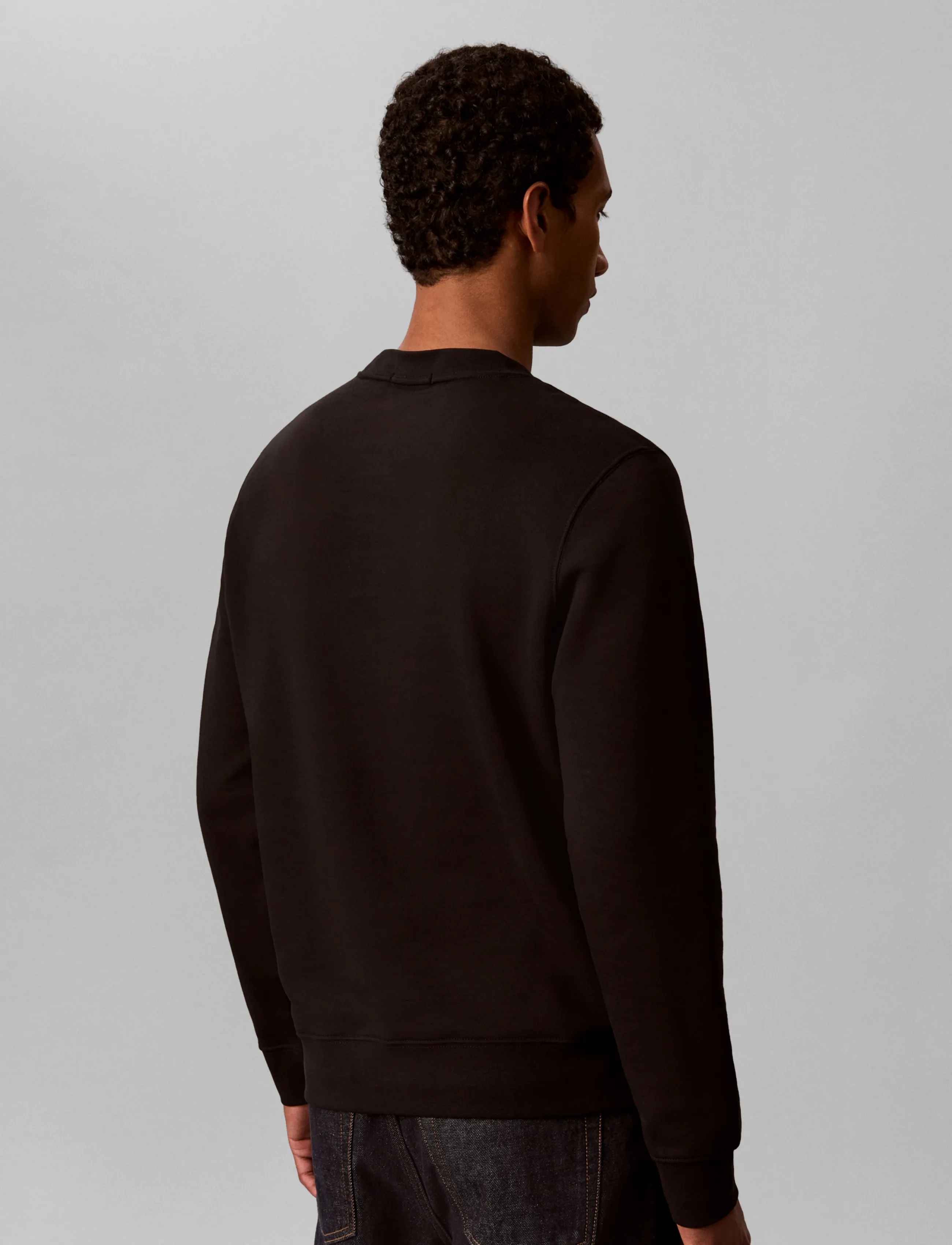 Calvin Klein - LS 350 TERRY SPW RUBBER BADGE CR - black - 2