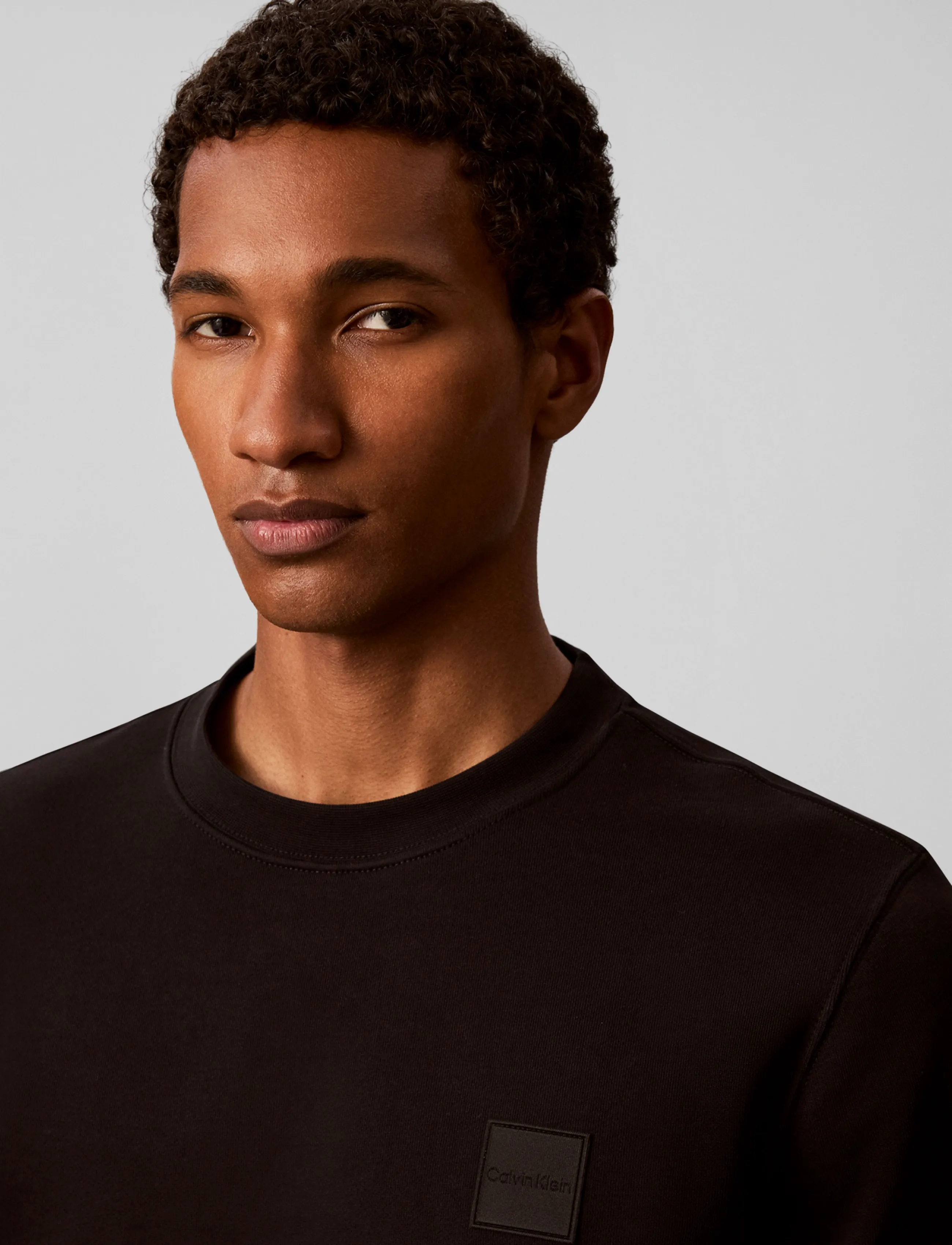 Calvin Klein - LS 350 TERRY SPW RUBBER BADGE CR - black - 4