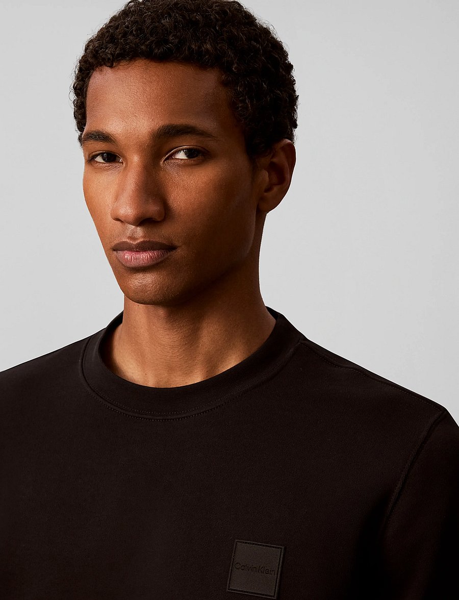 Calvin Klein - LS 350 TERRY SPW RUBBER BADGE CR - shop by occasion - black - 4