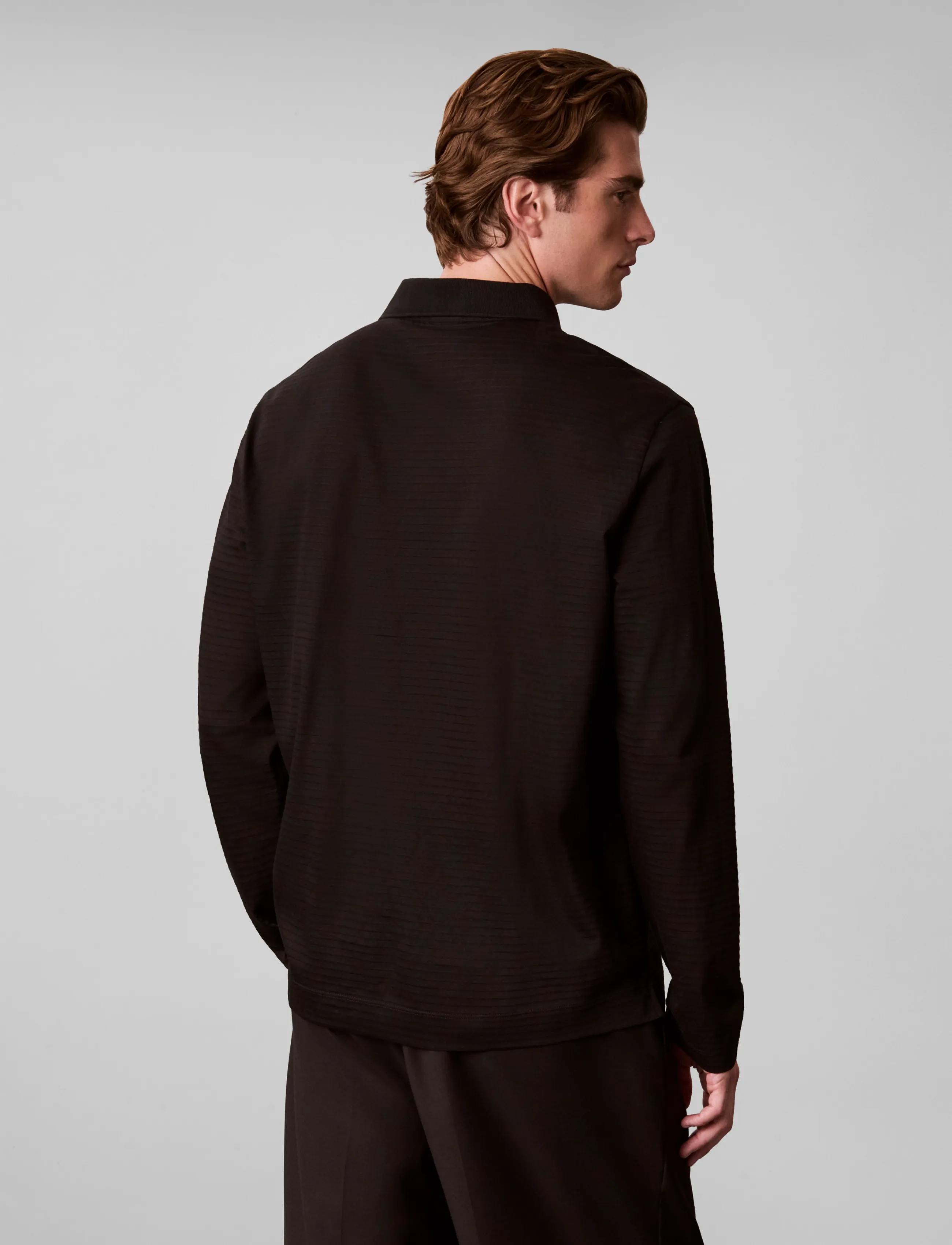 Ls Textured Stripe Polo 2