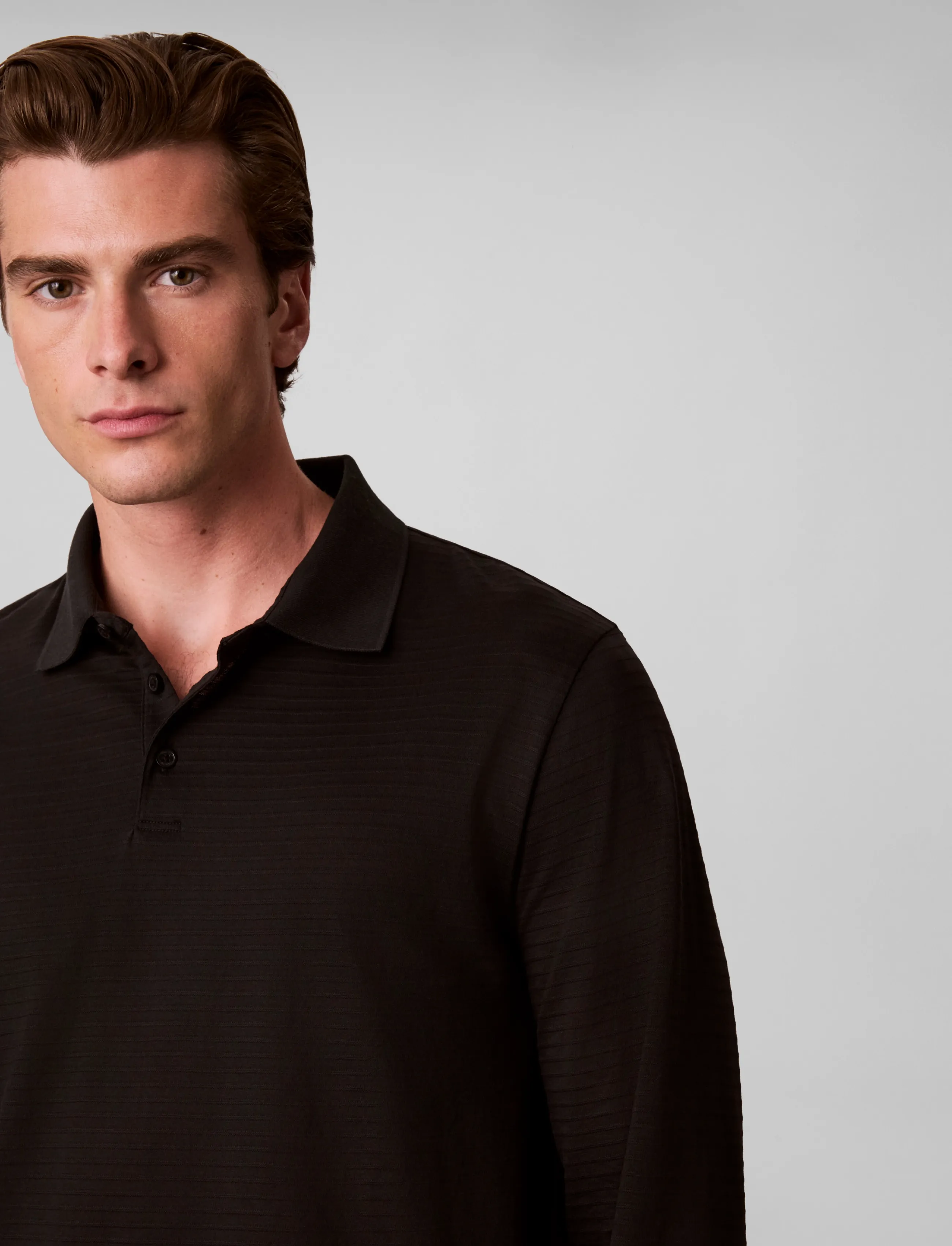 Ls Textured Stripe Polo 4