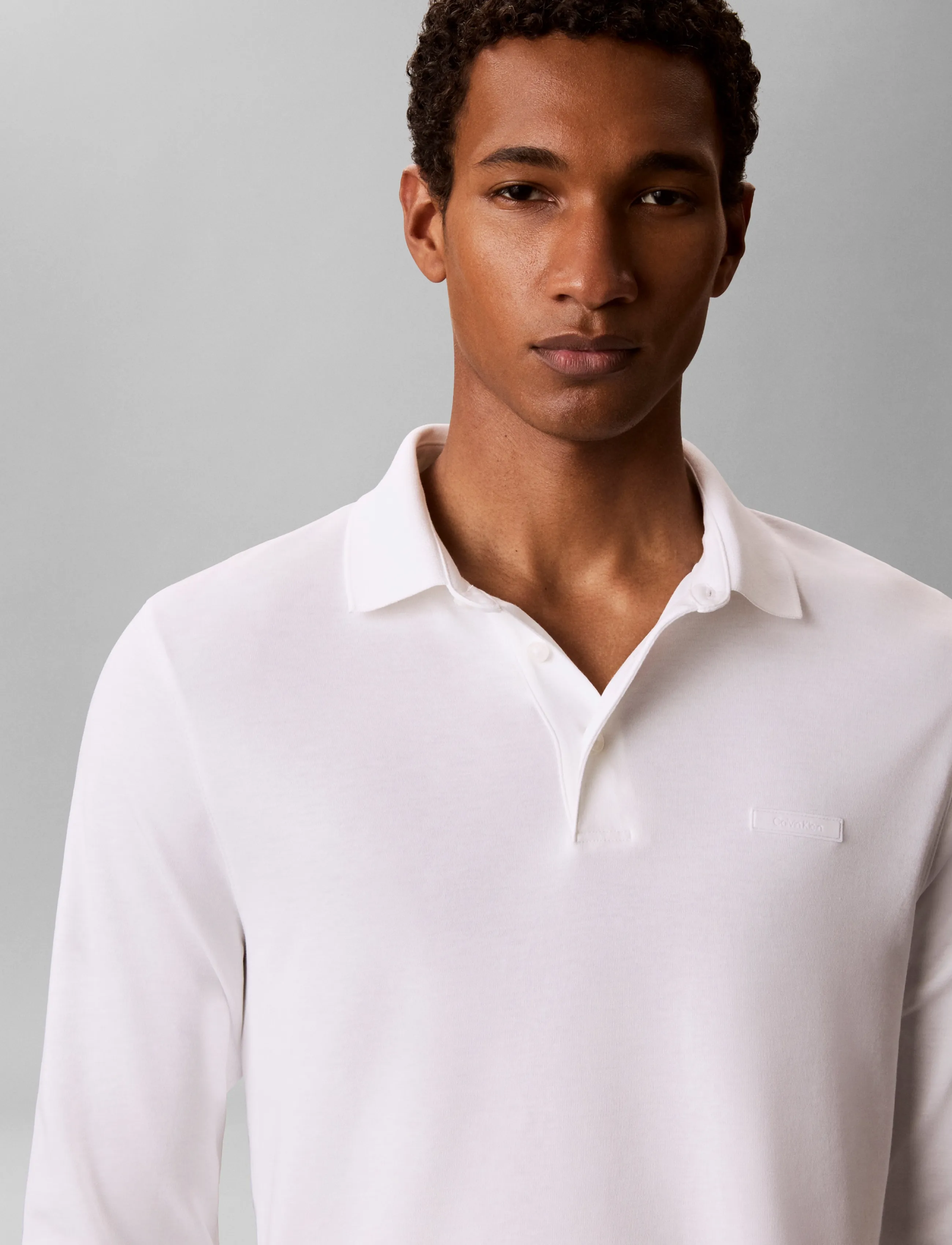 Ls Slim Supima Logo Patch Polo 4