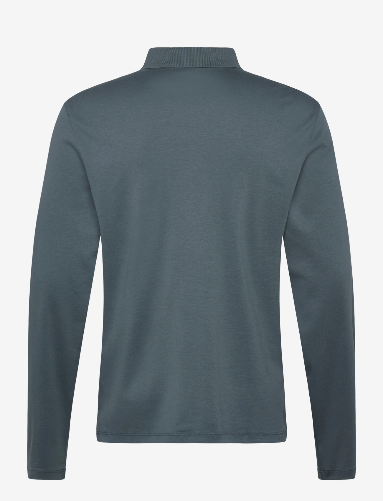 Calvin Klein - LS SLIM SUPIMA LOGO PATCH POLO - polo krekli ar garām piedurknēm - dark slate - 1
