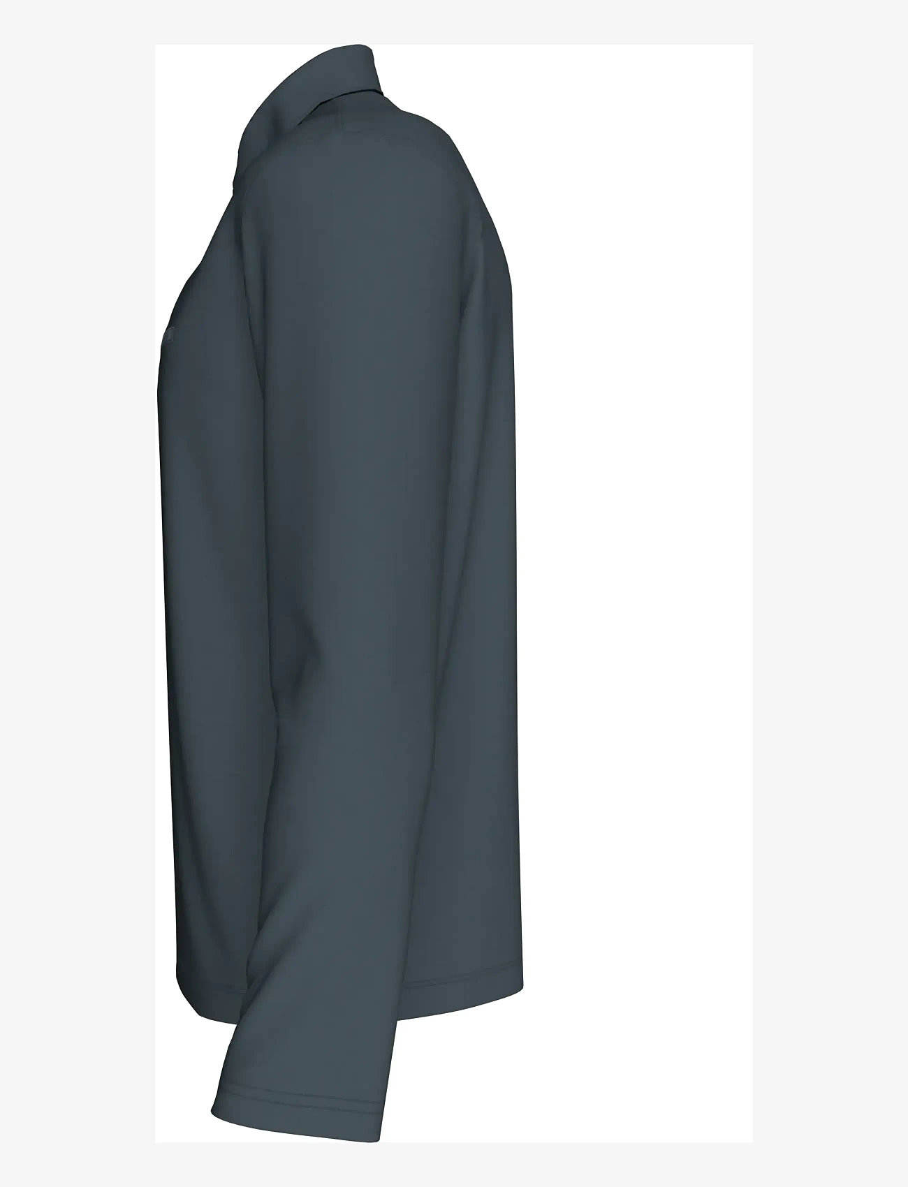 Calvin Klein - LS SLIM SUPIMA LOGO PATCH POLO - polo krekli ar garām piedurknēm - dark slate - 3