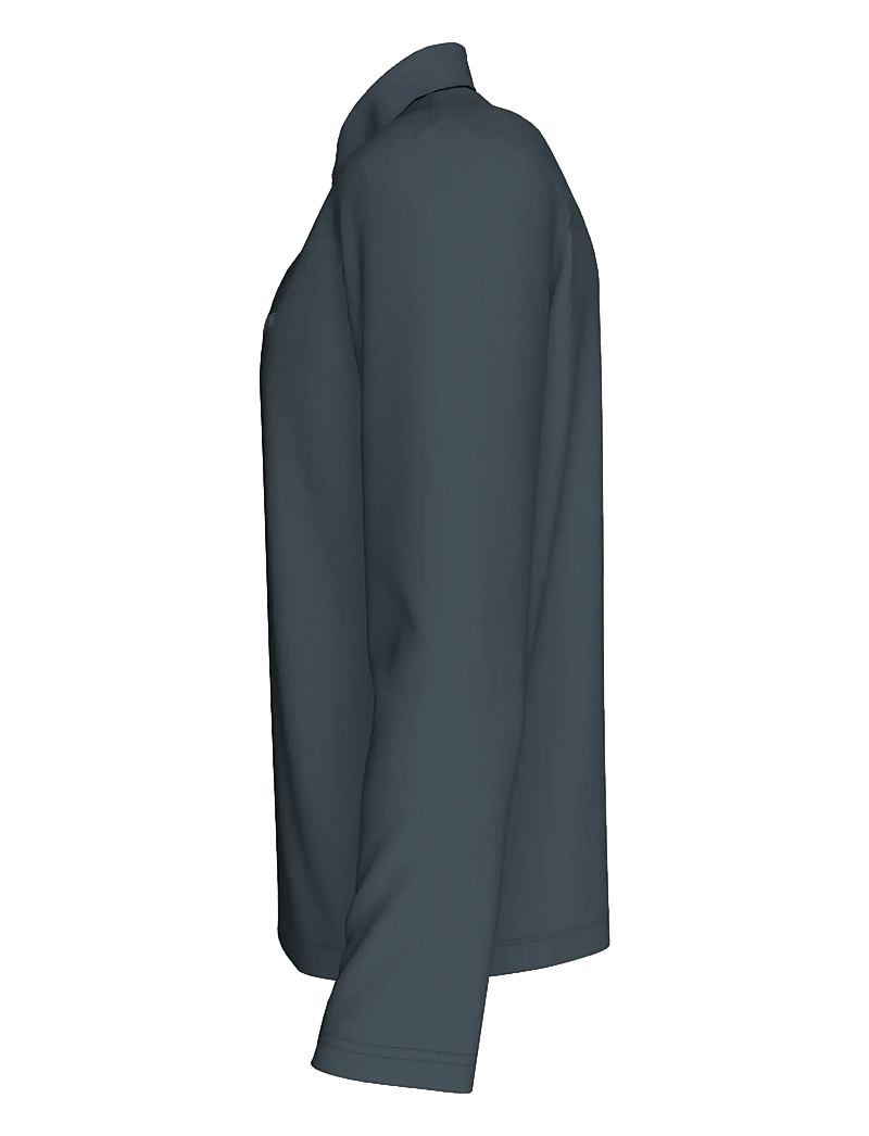 Calvin Klein - LS SLIM SUPIMA LOGO PATCH POLO - polo krekli ar garām piedurknēm - dark slate - 3
