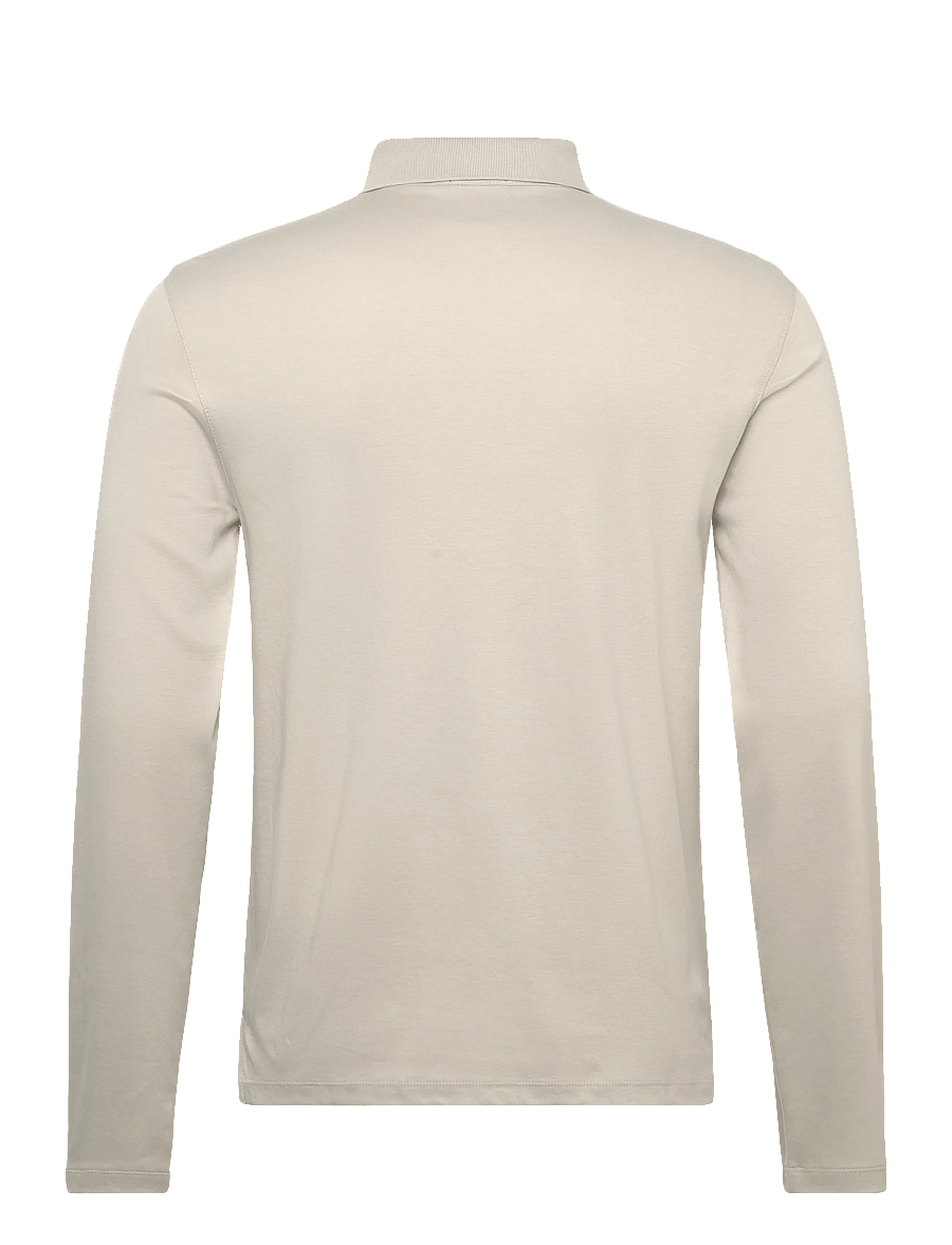 Calvin Klein - LS SLIM SUPIMA LOGO PATCH POLO - langærmede poloer - moonstruck - 2