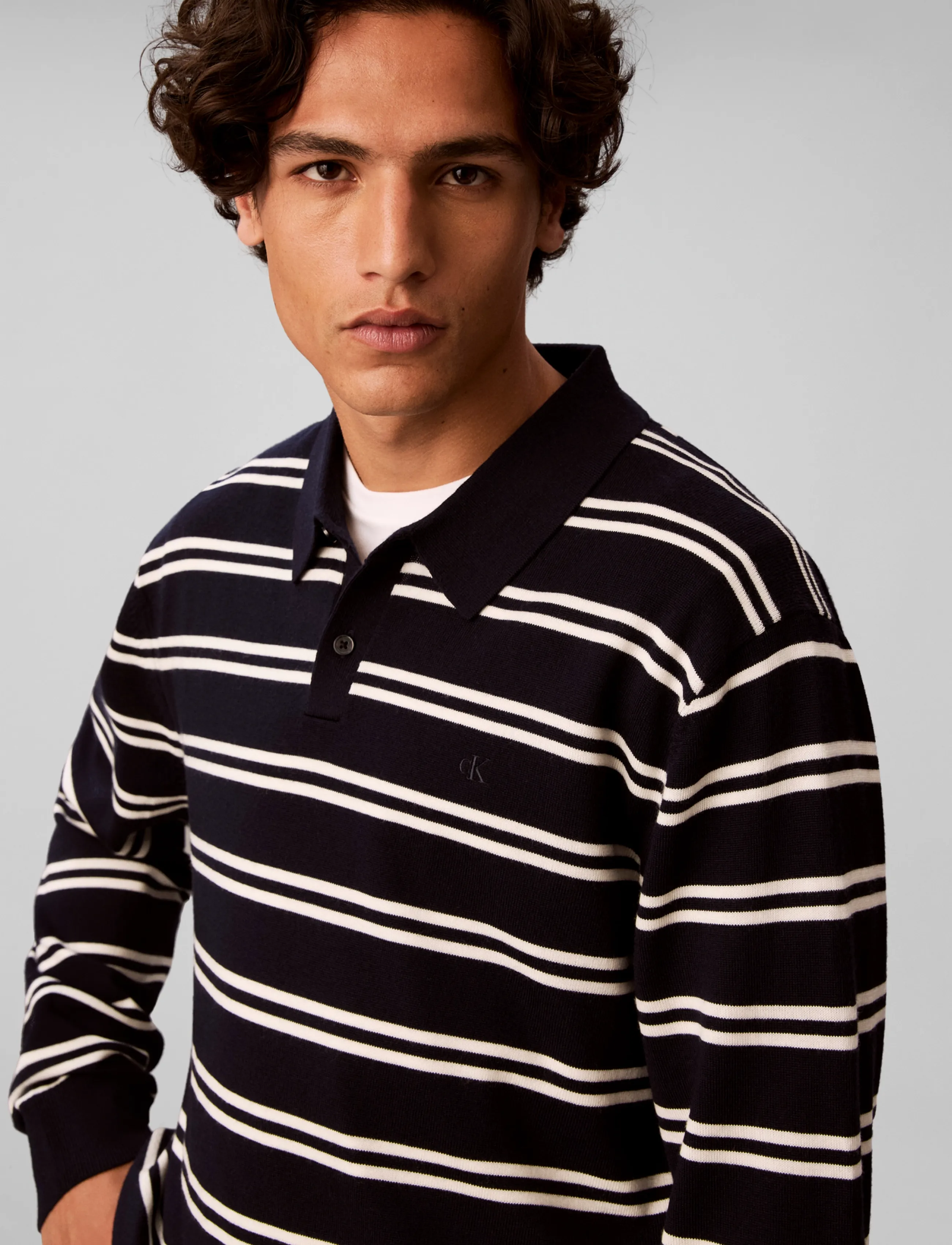 Ls 100% Merino Stripe Polo 14Gg 4