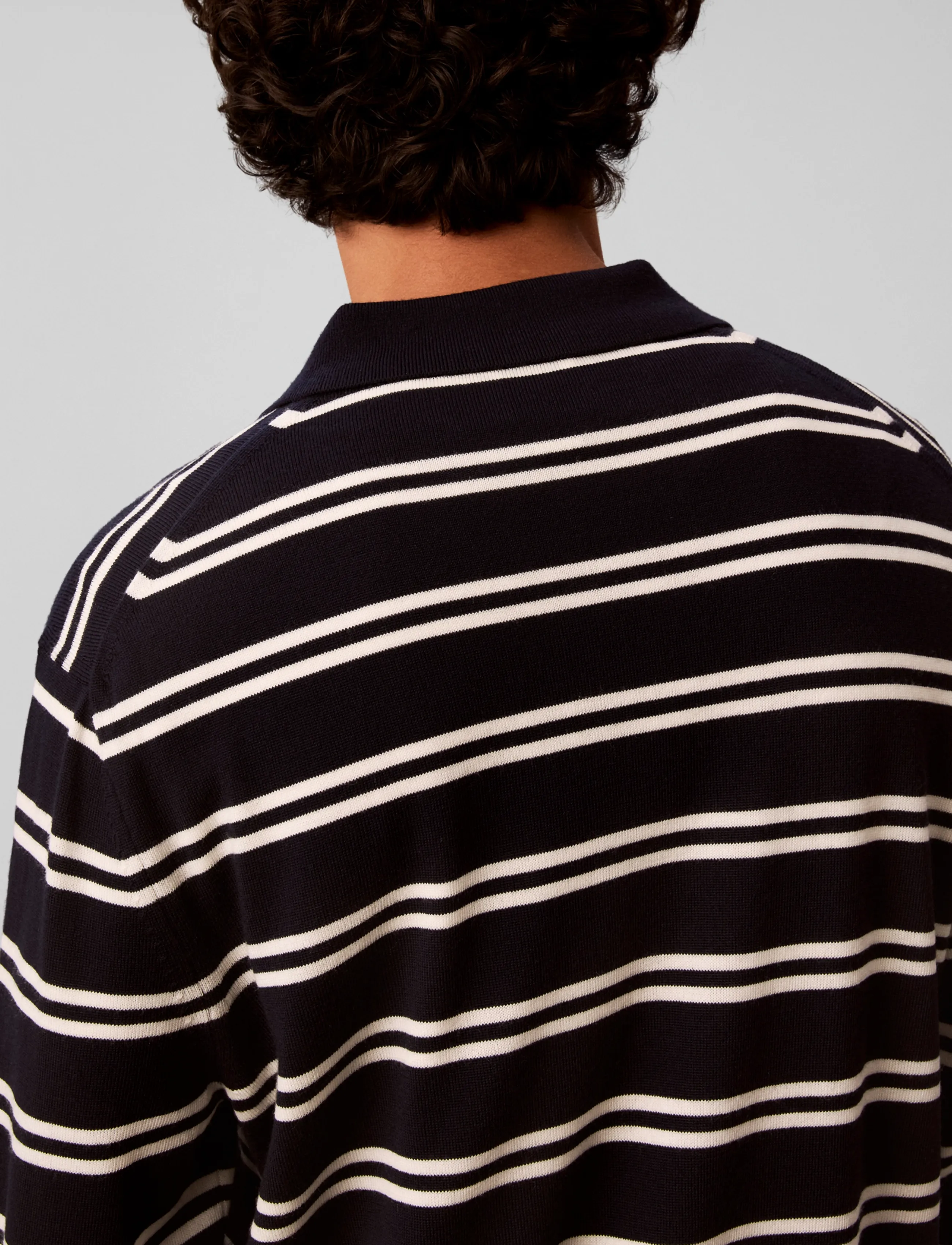 Ls 100% Merino Stripe Polo 14Gg 5
