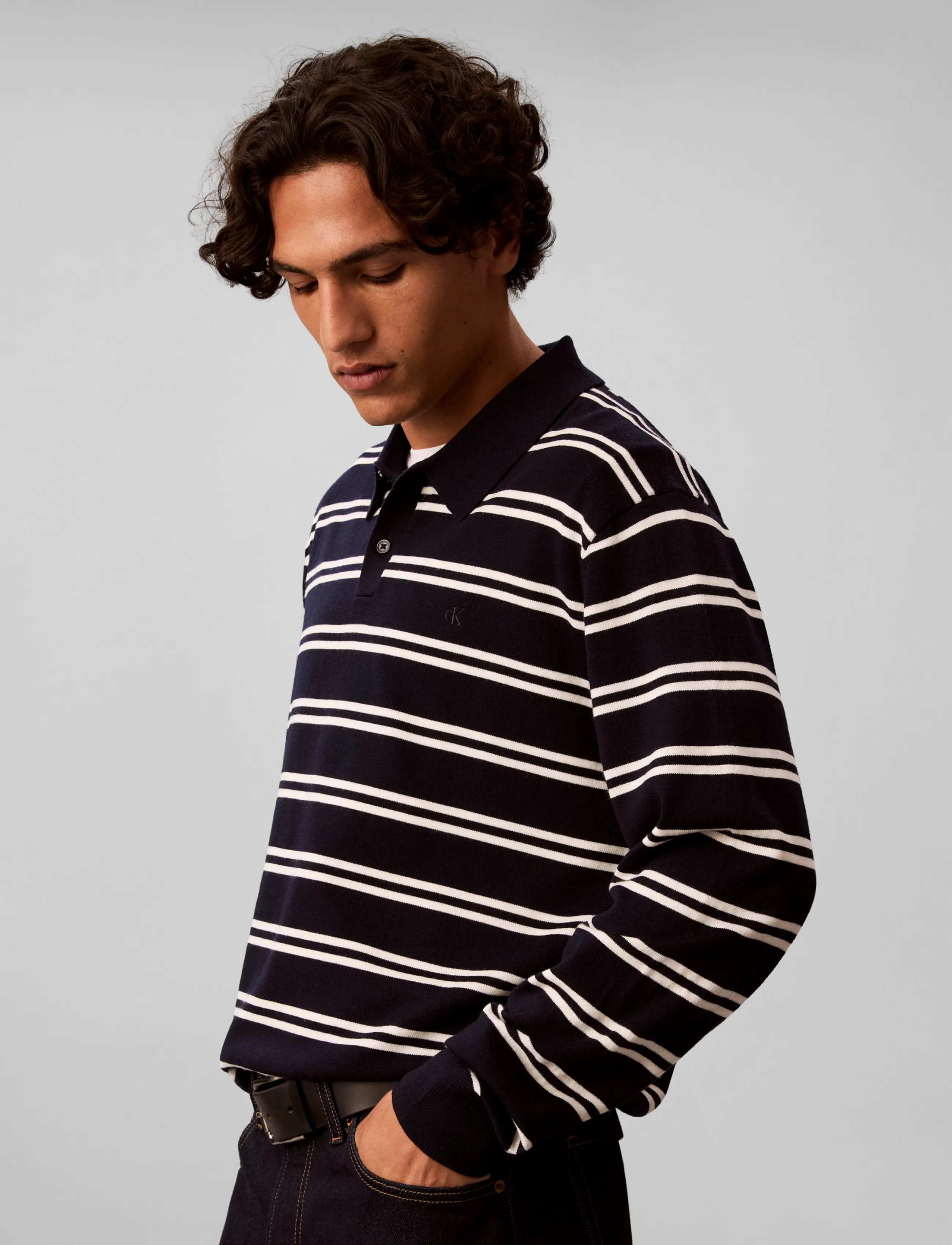 Ls 100% Merino Stripe Polo 14Gg 6