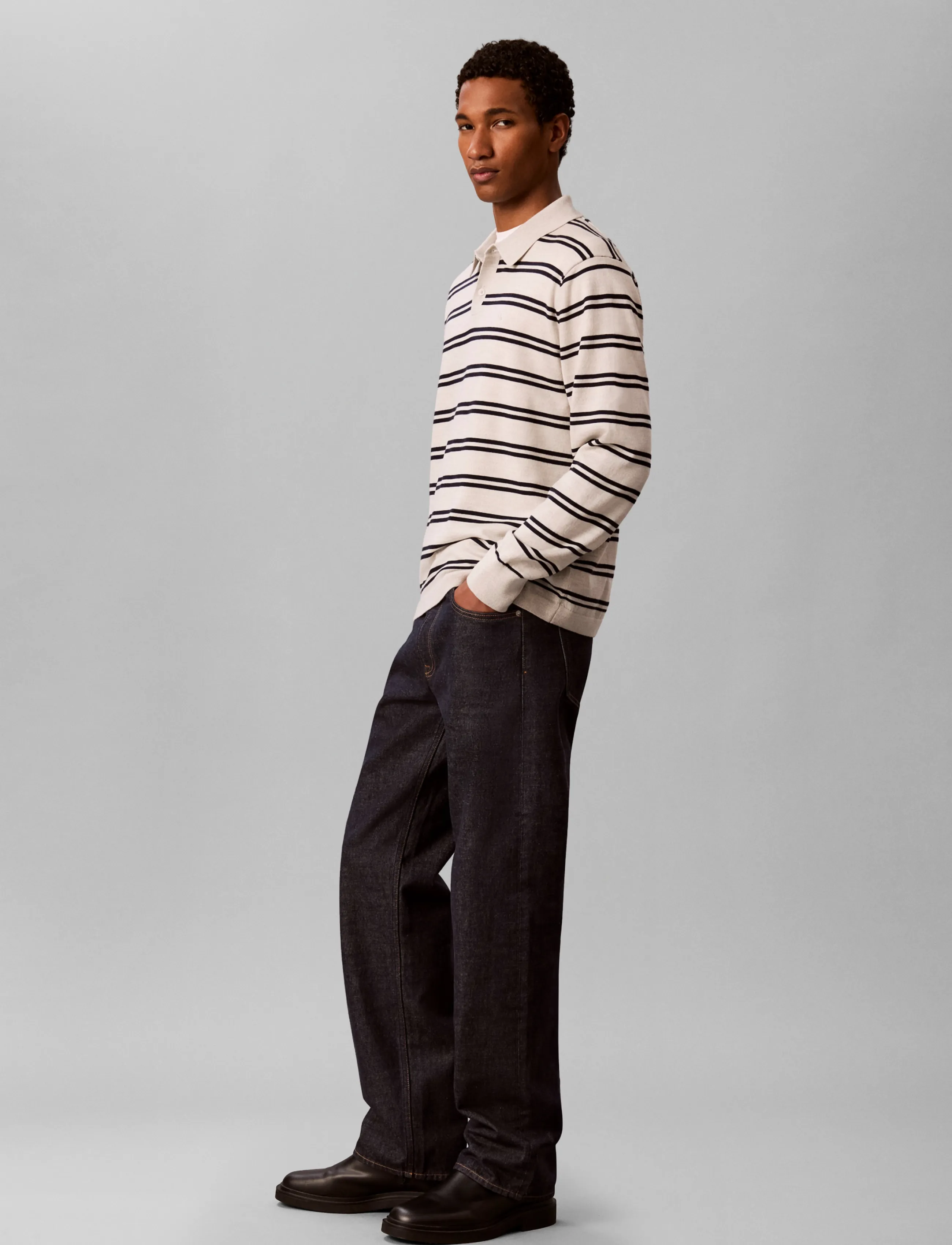 Ls 100% Merino Stripe Polo 14Gg 6