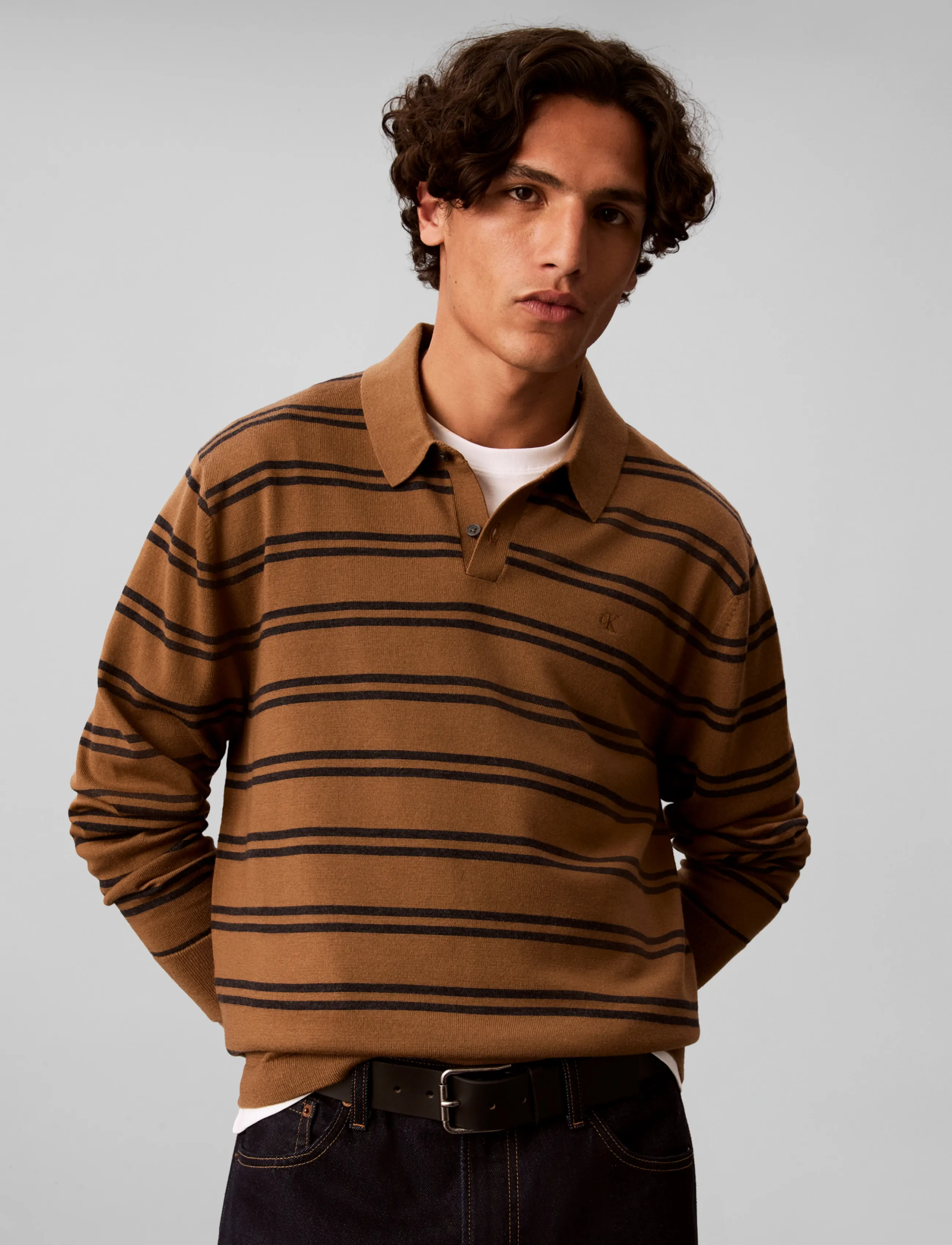 Ls 100% Merino Stripe Polo 14Gg 3