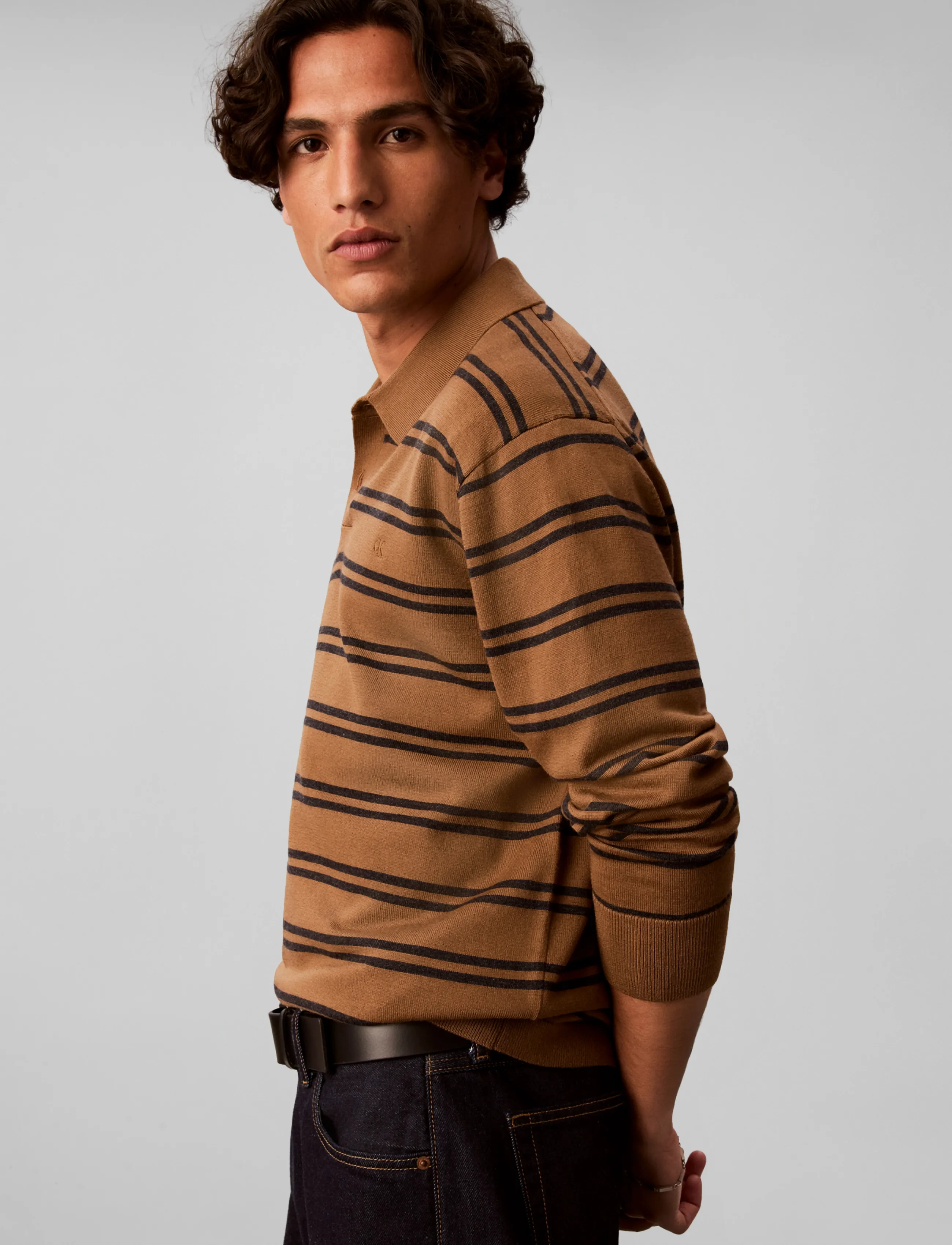 Ls 100% Merino Stripe Polo 14Gg 6