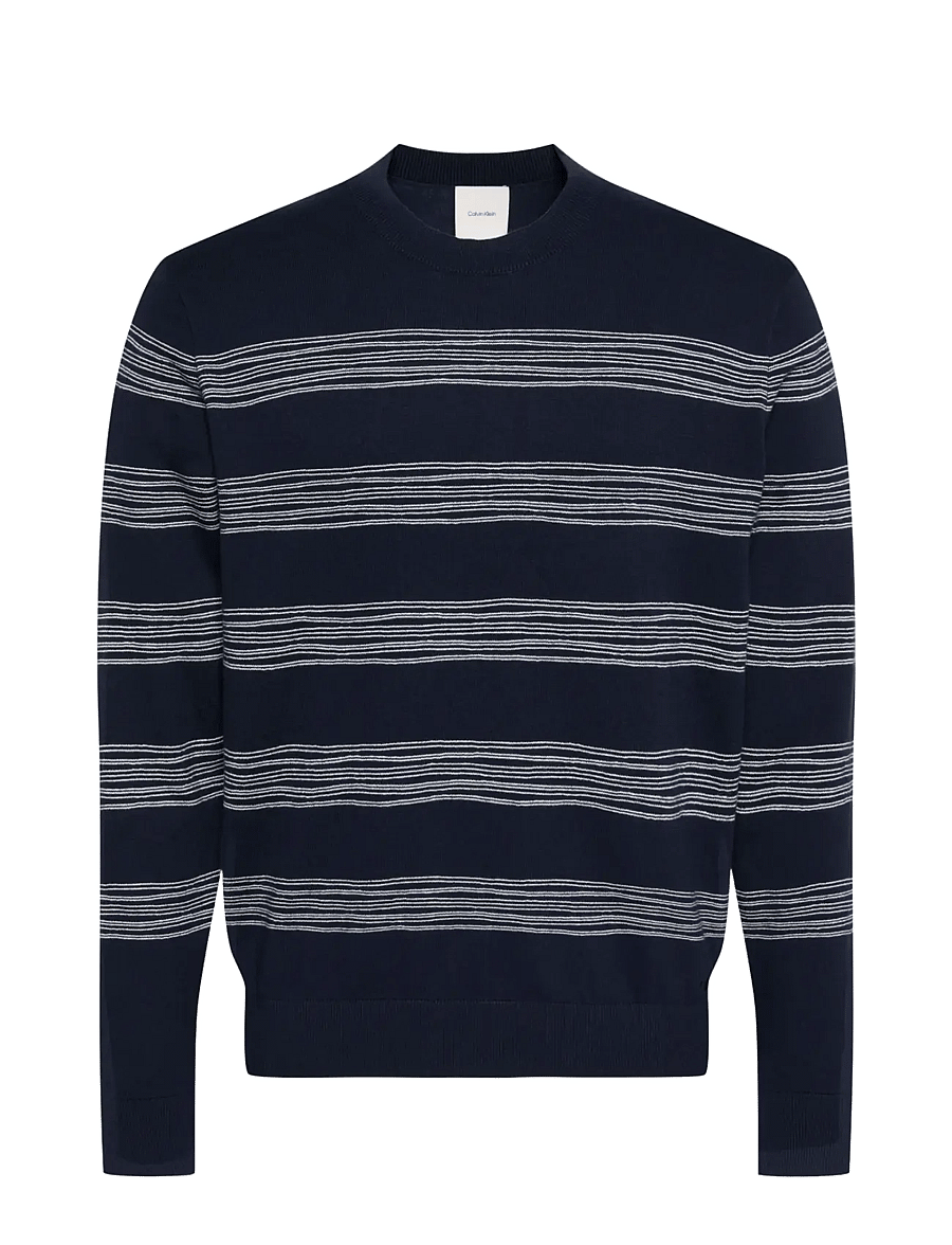 Calvin Klein - LS SPACE STRIPE CTN CREWNK SWEAT - rundhals - dark sapphire - 1