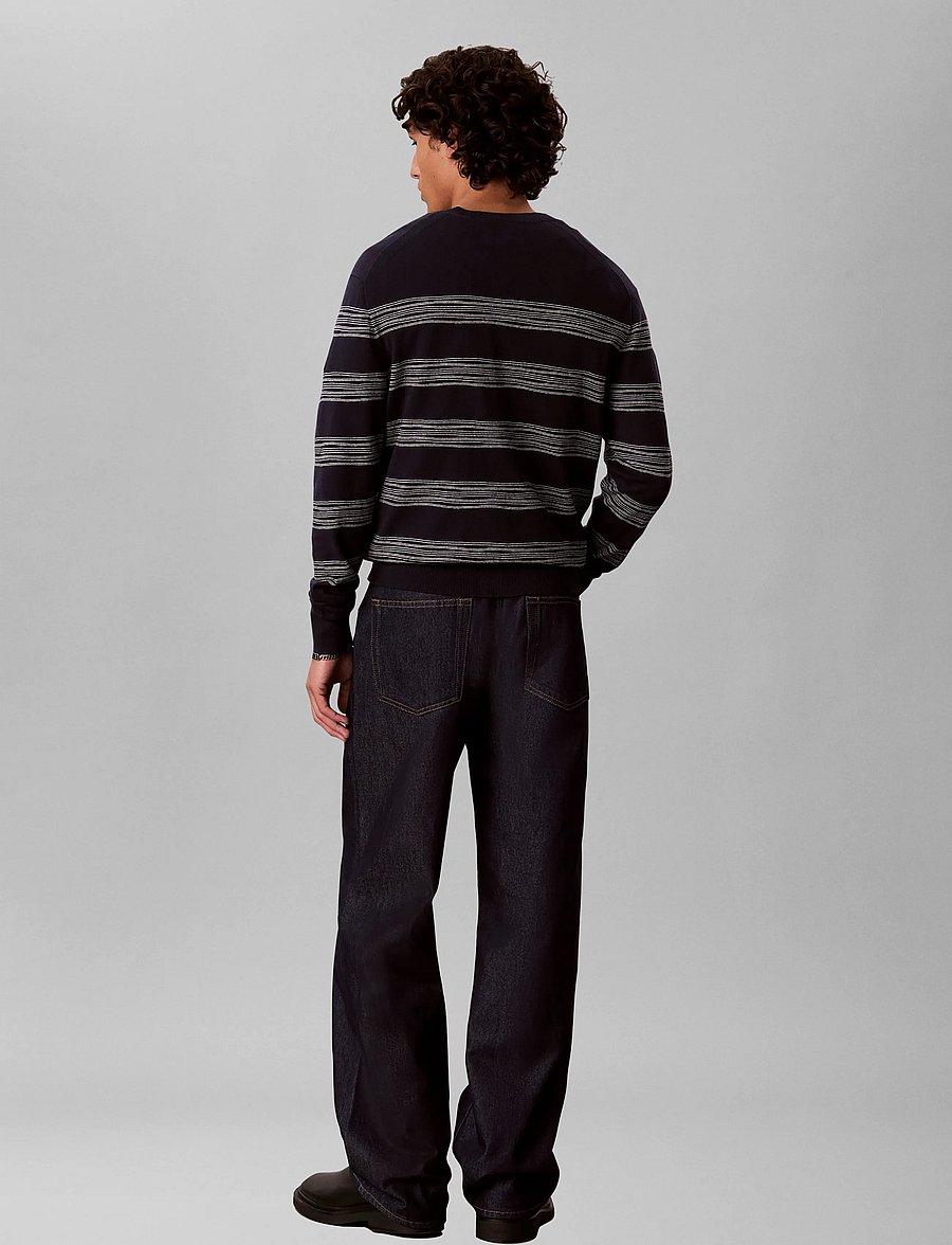 Calvin Klein - LS SPACE STRIPE CTN CREWNK SWEAT - rundhals - dark sapphire - 2