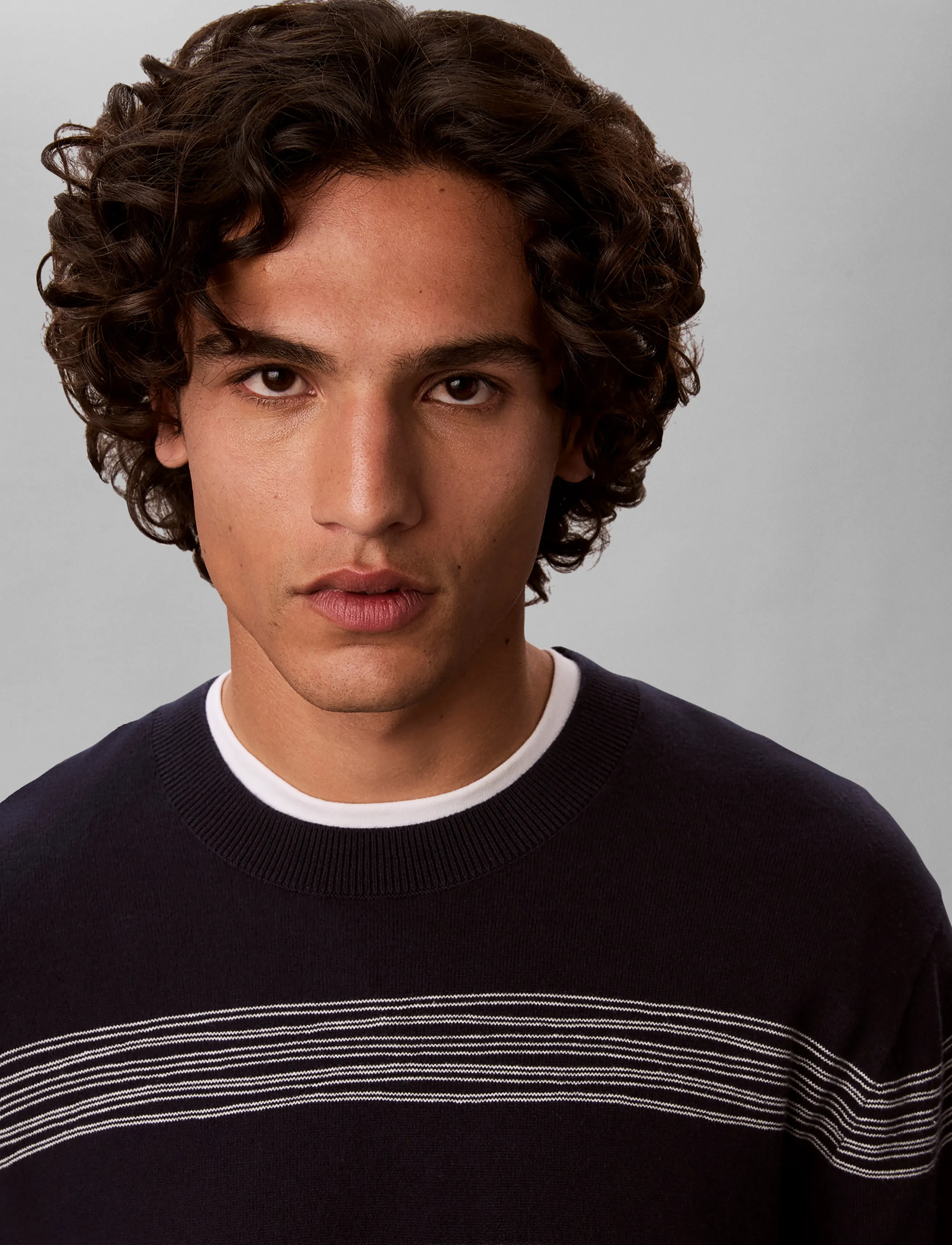 Calvin Klein - LS SPACE STRIPE CTN CREWNK SWEAT - rundhals - dark sapphire - 4