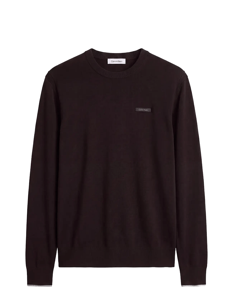 Calvin Klein - LS CK TECH KNIT TIPPING CREW 12G - rundhals - black - 1