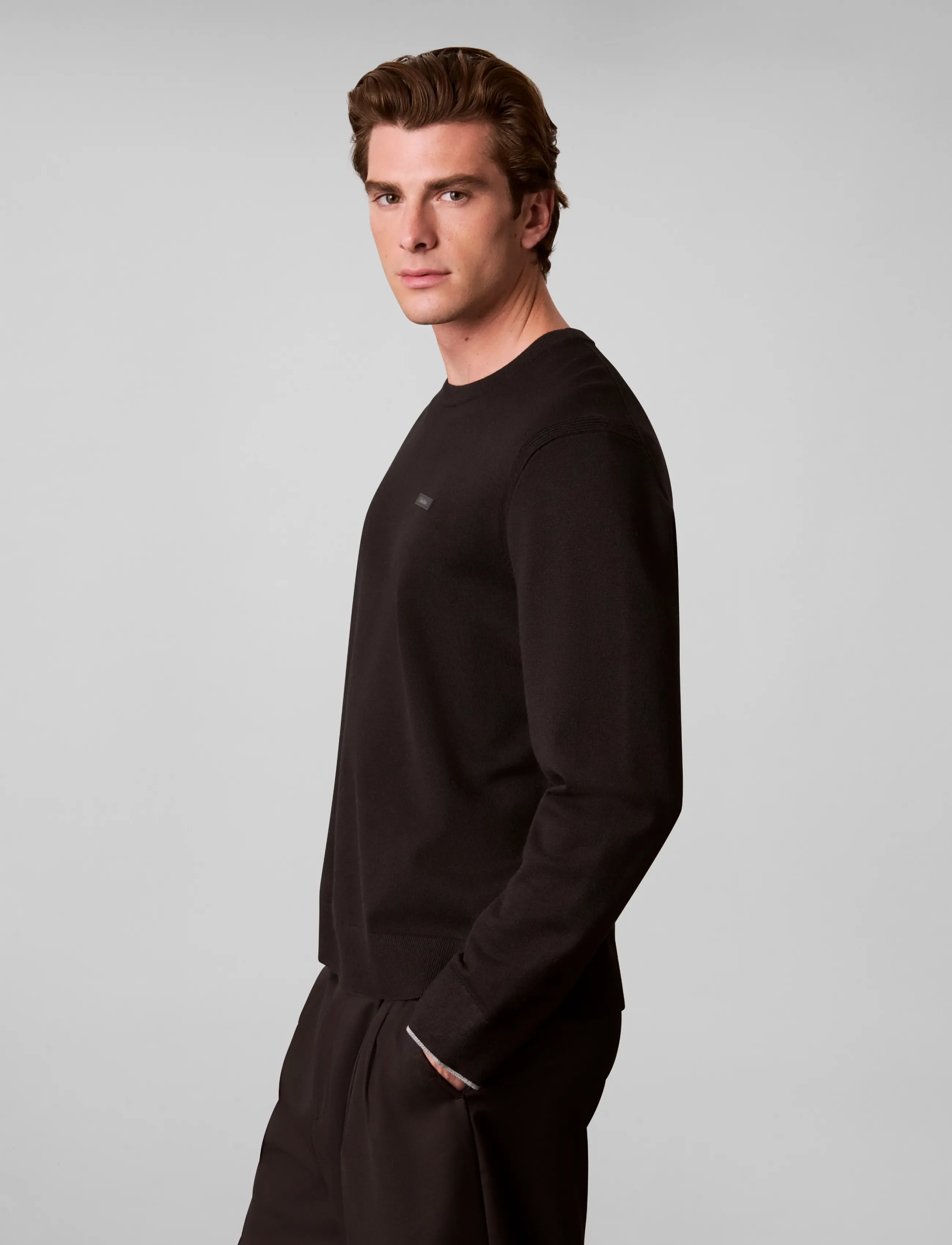 Calvin Klein - LS CK TECH KNIT TIPPING CREW 12G - black - 5