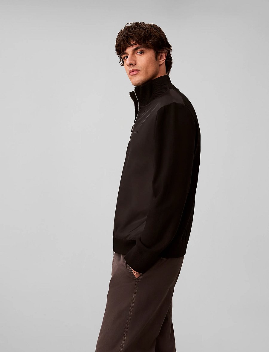 Calvin Klein - LS CK TECH KNIT MIXED MEDIA FZ 1 - hybrid jackets - black - 5