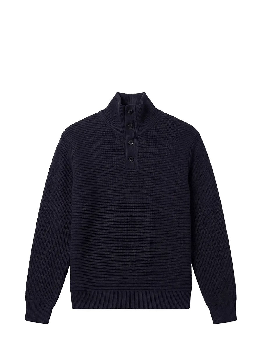 Calvin Klein - LS CTN WOOL PNL STITCH PULLOVER - dark sapphire - 1