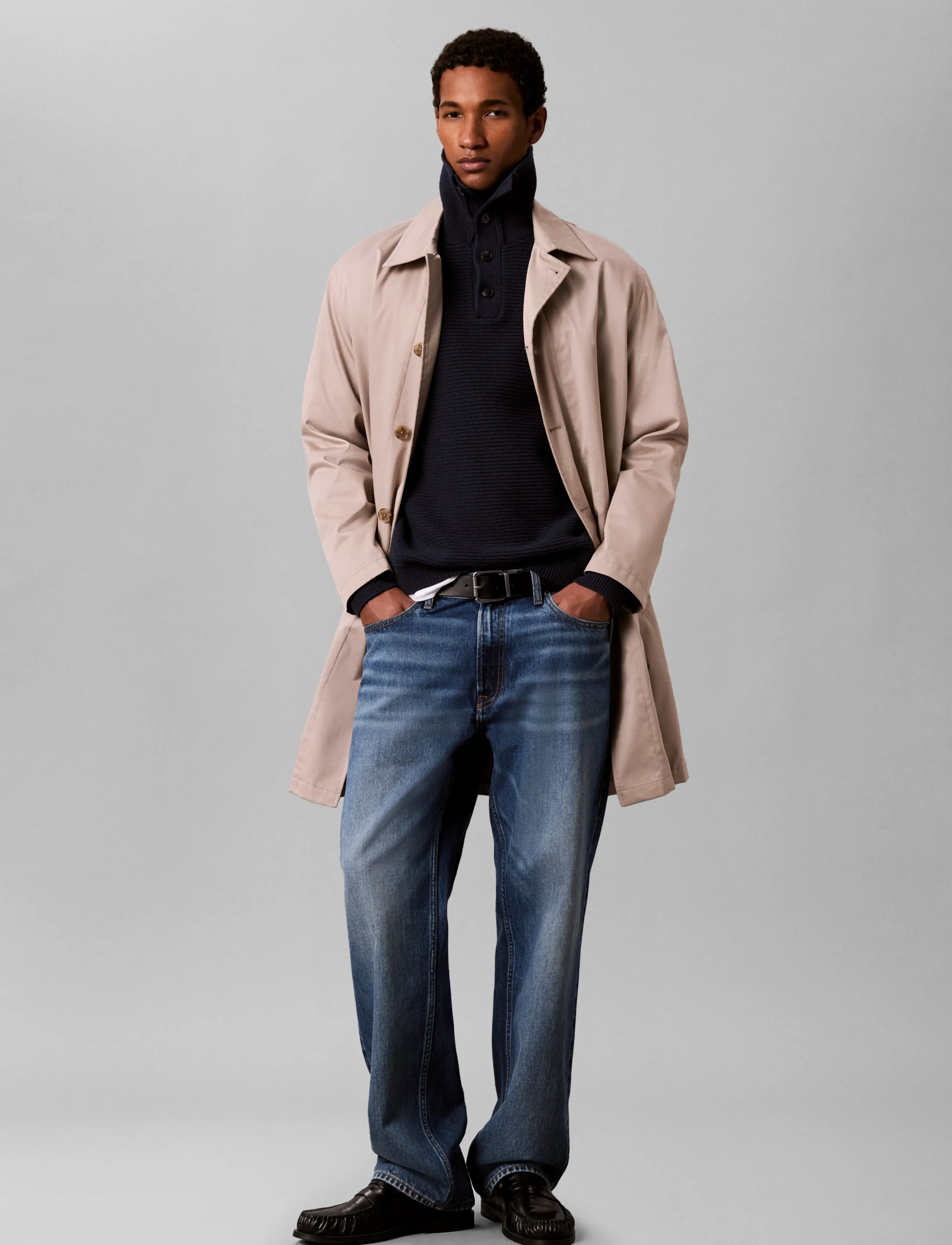 Calvin Klein - LS CTN WOOL PNL STITCH PULLOVER - dark sapphire - 2