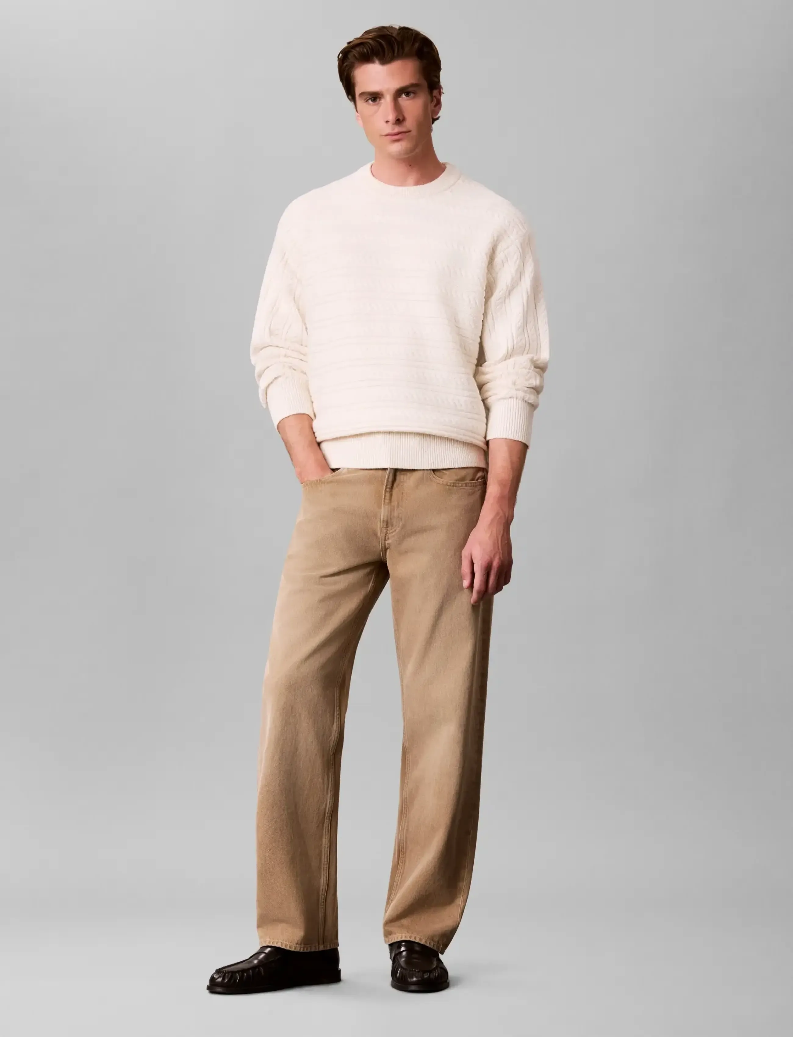 Ls Wool Blend Cable Crwnk 7Gg