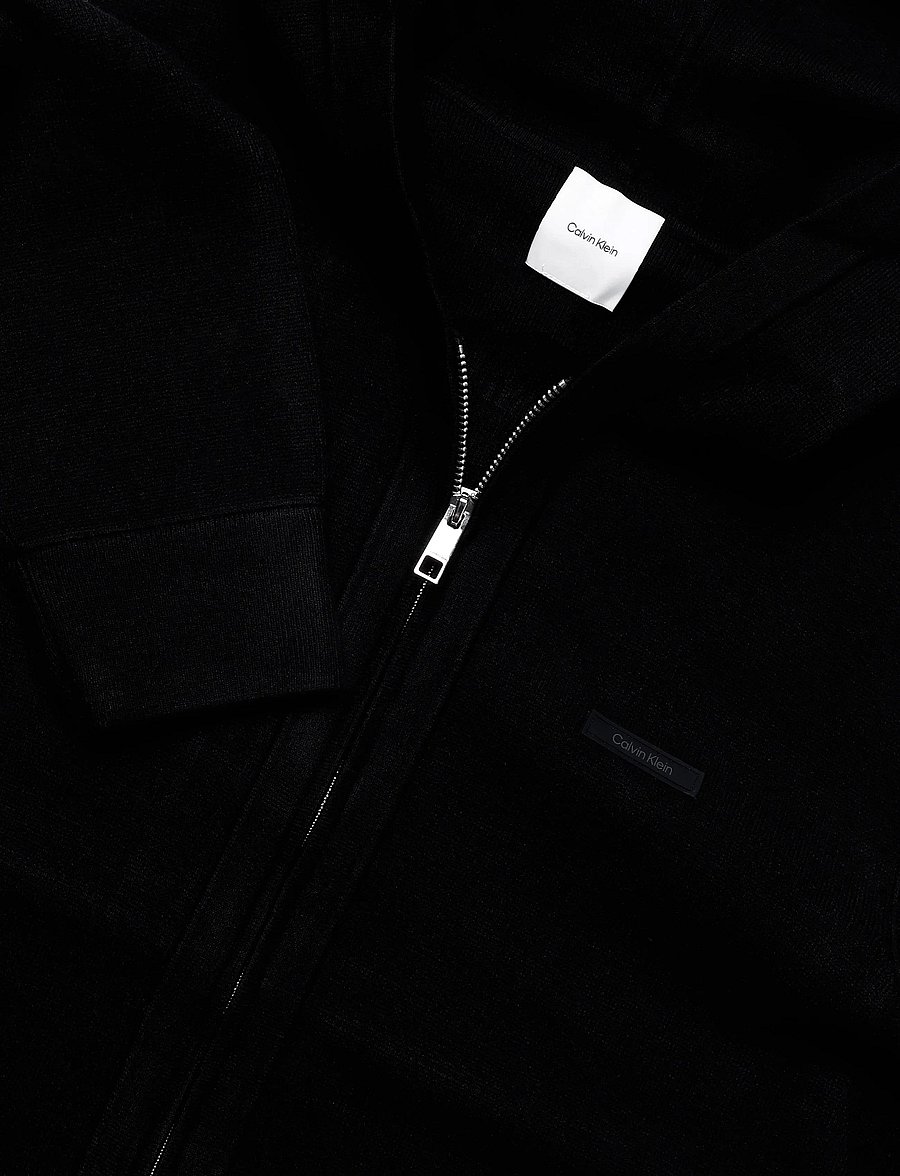Calvin Klein - LS CK TECH KNIT HOODED FZ SWEATE - lukuga džemprid - black - 2