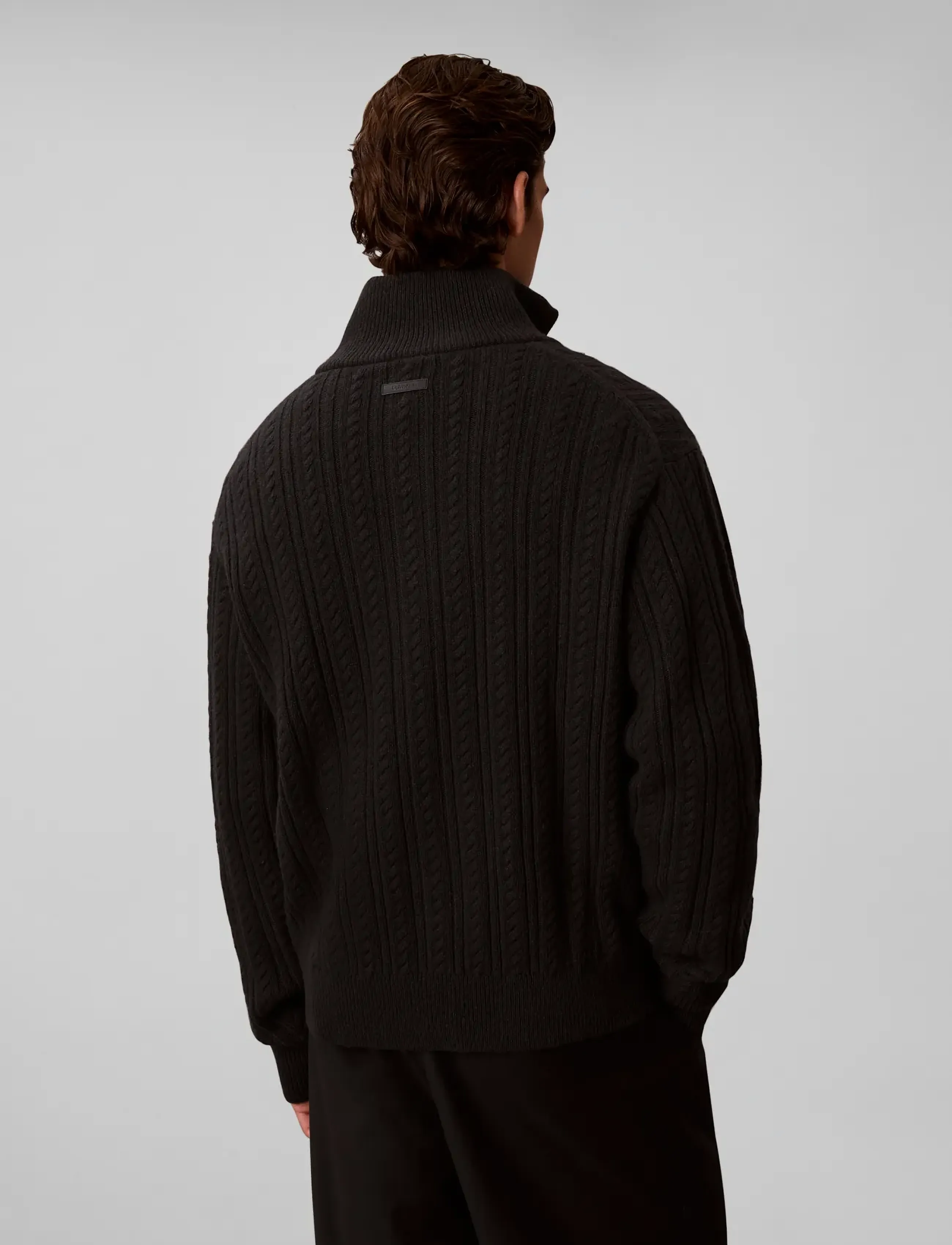 Calvin Klein Ls Wool Blend Cable Full Zip 7Gg koftor & cardigans herr – bild 2