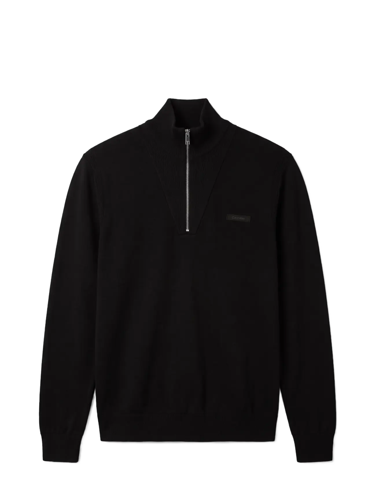 Calvin Klein - LS SNOWY TECH KNIT QZ SWEATER 14 - black - 1