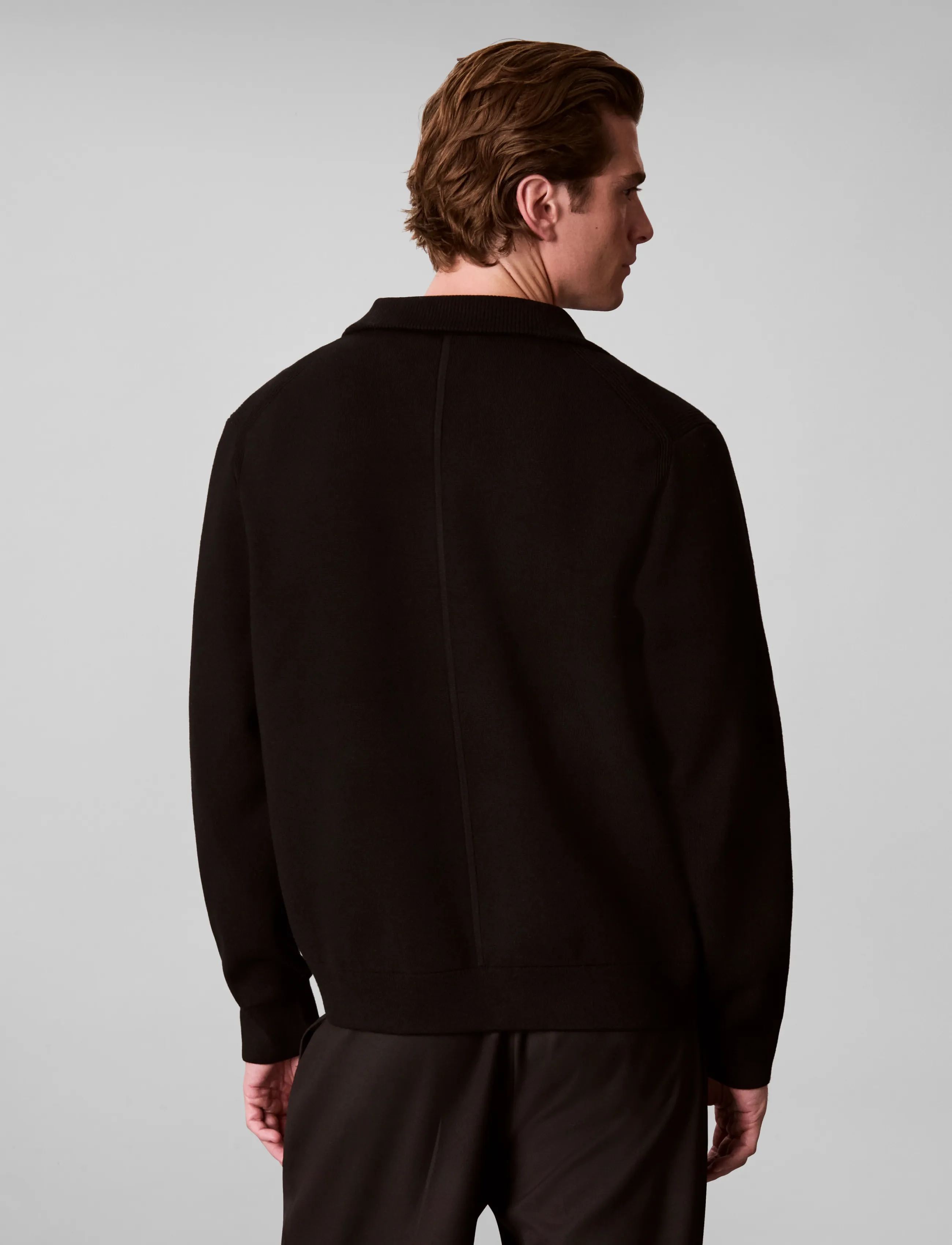 Calvin Klein - LS SNOWY TECH KNIT QZ SWEATER 14 - black - 2