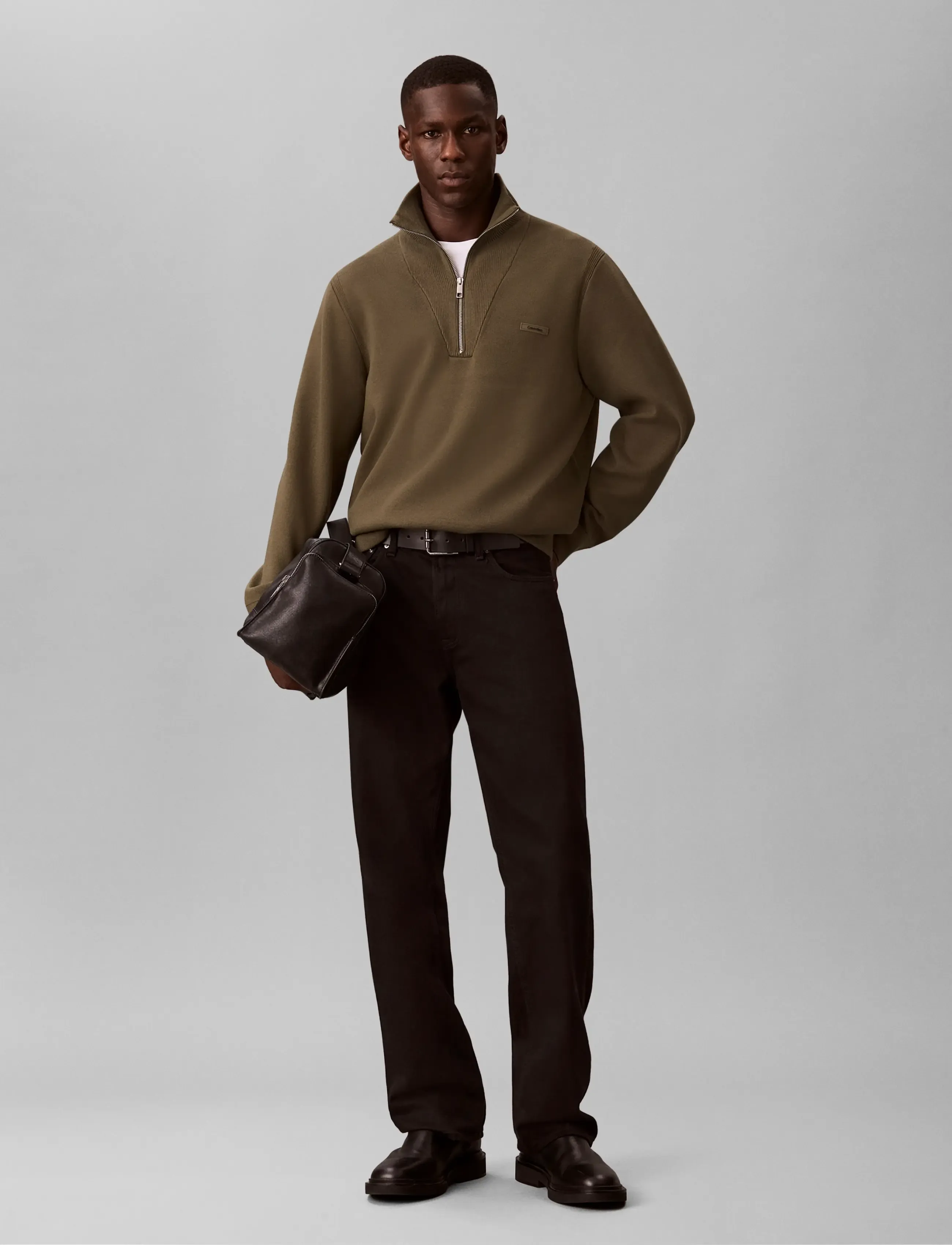 Ls Snowy Tech Knit Qz Sweater 14
