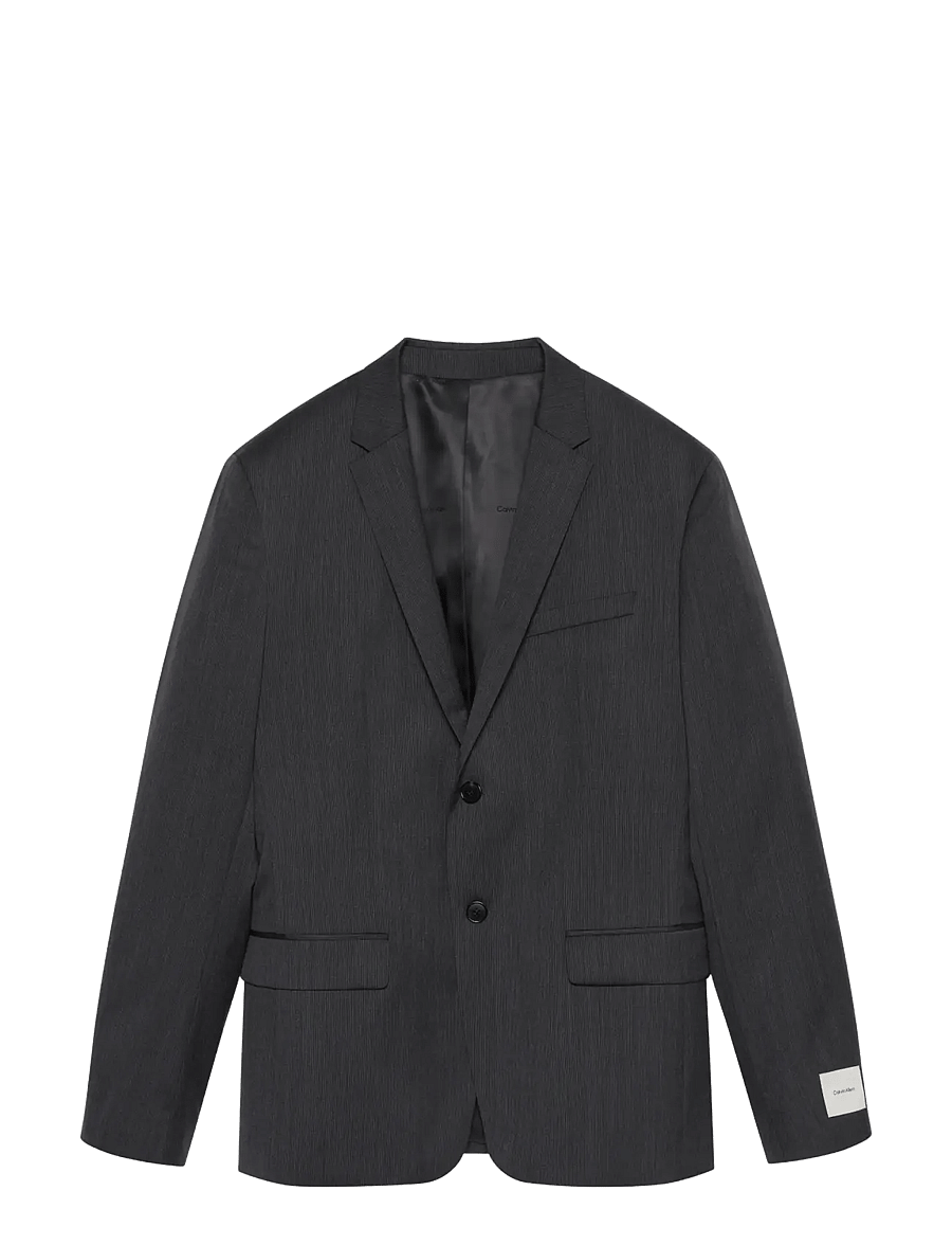Calvin Klein - LS MICRO HERRINGBONE SLIM BLAZER - enkeltradede blazere - volcanic ash - 1