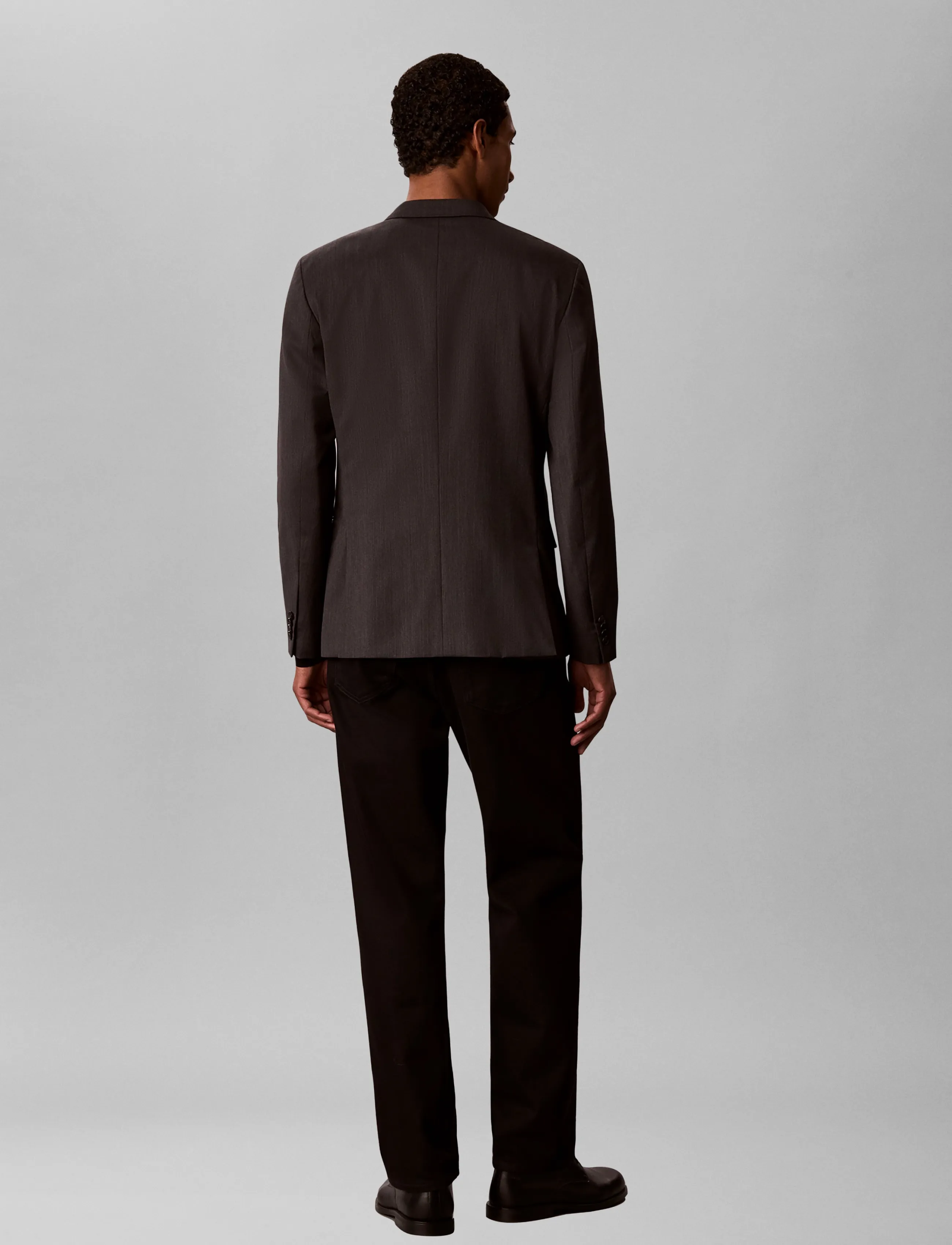 Calvin Klein - LS MICRO HERRINGBONE SLIM BLAZER - einreiher - volcanic ash - 2
