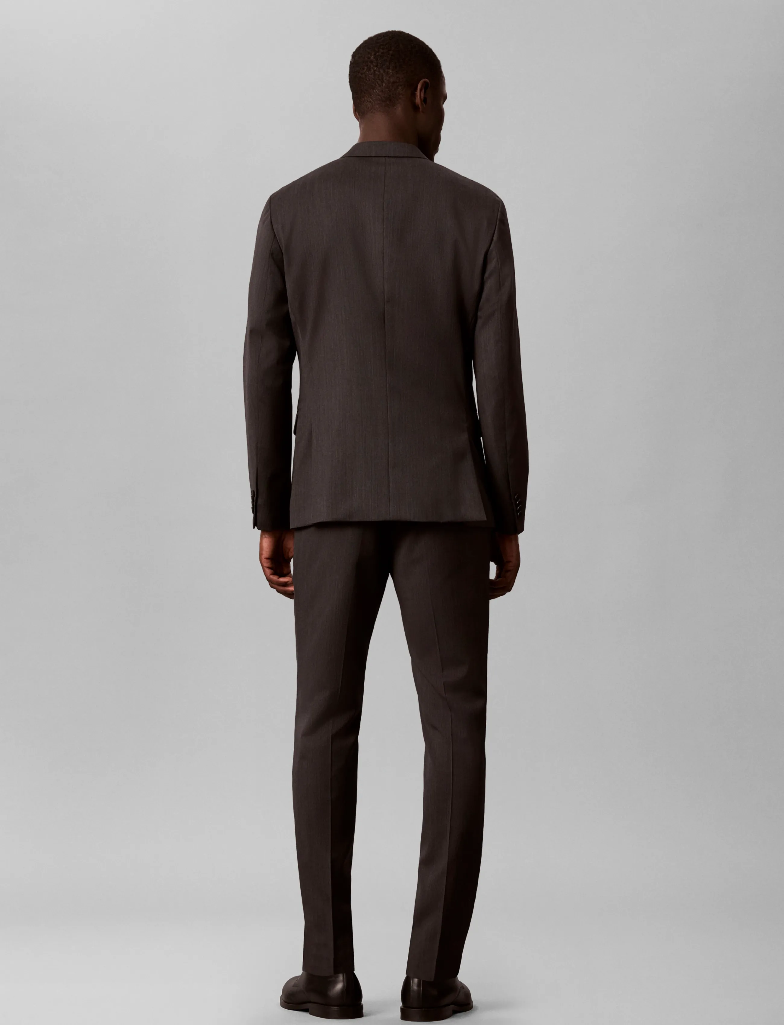 Calvin Klein - MICRO HERRINGBONE SLIM TROUSER - volcanic ash - 2