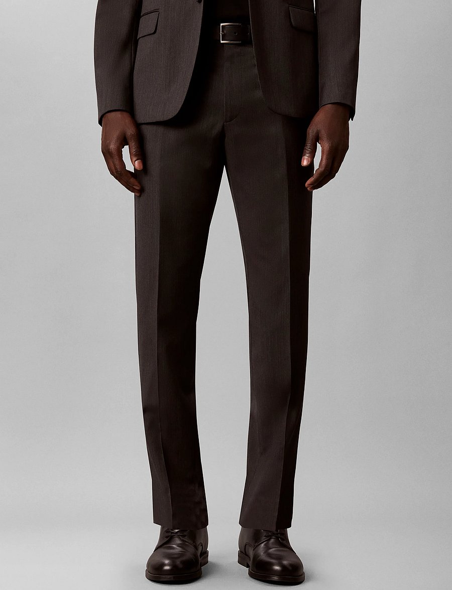 Calvin Klein - MICRO HERRINGBONE SLIM TROUSER - suit trousers - volcanic ash - 3