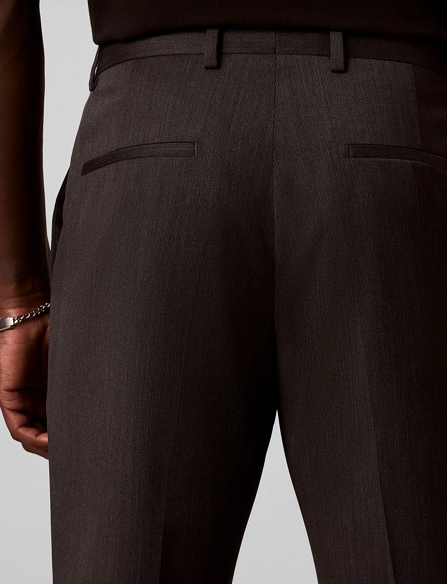 Calvin Klein - MICRO HERRINGBONE SLIM TROUSER - suit trousers - volcanic ash - 5