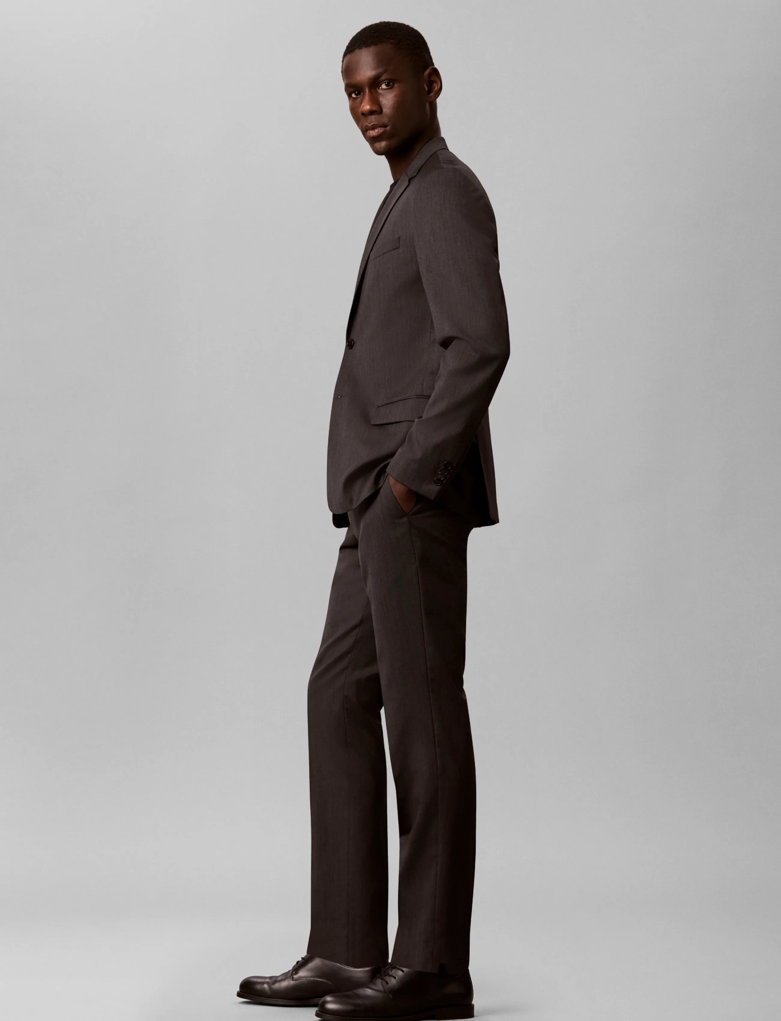 Calvin Klein Micro Herringbone Slim Trouser kostymbyxor – bild 6