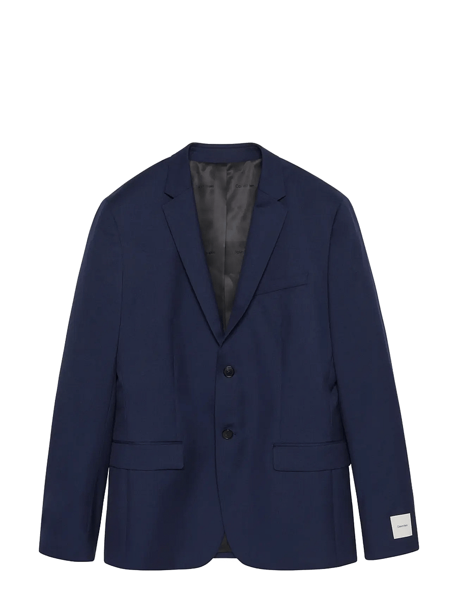 Calvin Klein - LS BIRDS EYE SLIM BLAZER - enkeltradede blazere - ink - 1