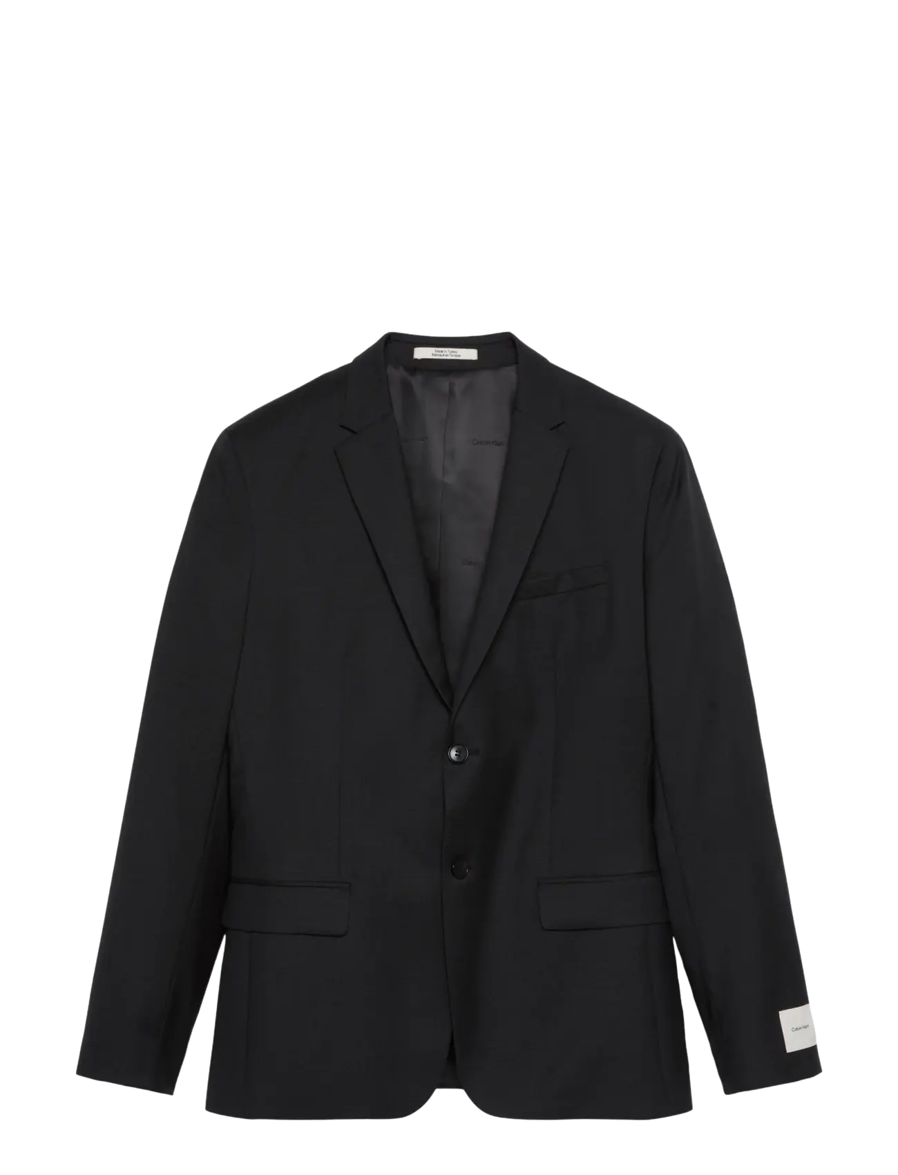 Calvin Klein LS BIRDS EYE SLIM BLAZER - Sakkos - VOLCANIC ASH / black
