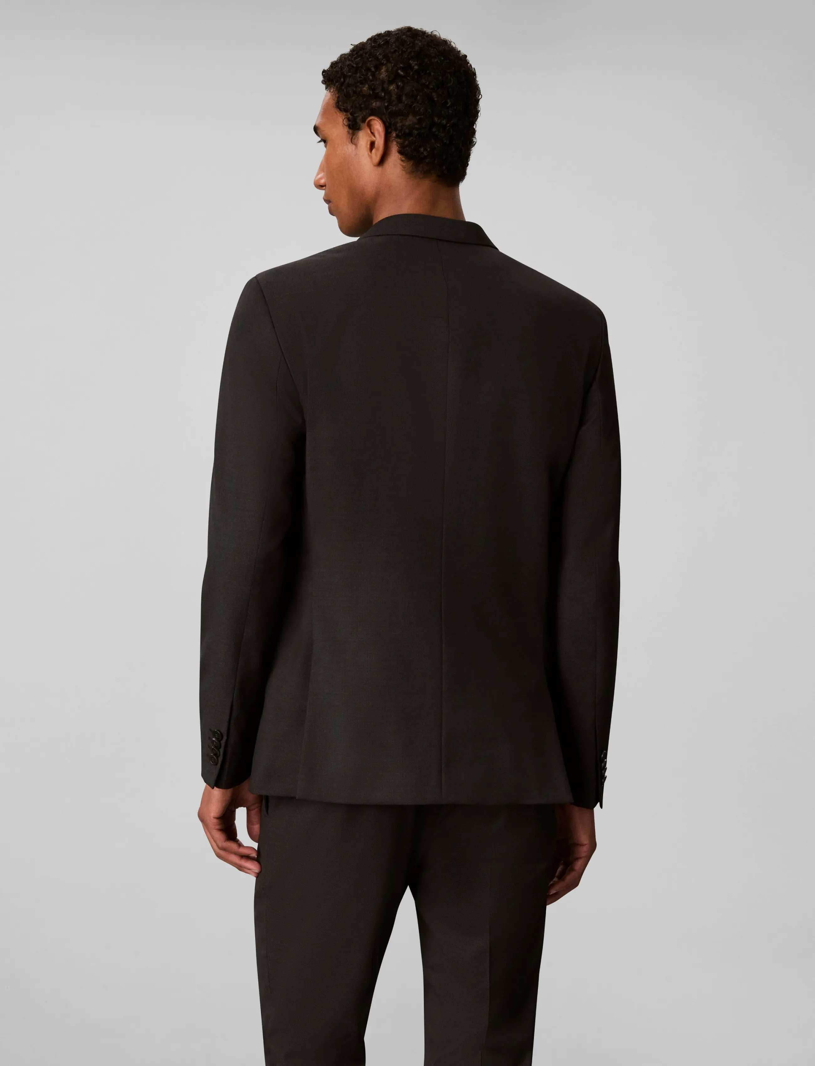 Calvin Klein - LS BIRDS EYE SLIM BLAZER - einreiher - volcanic ash - 2