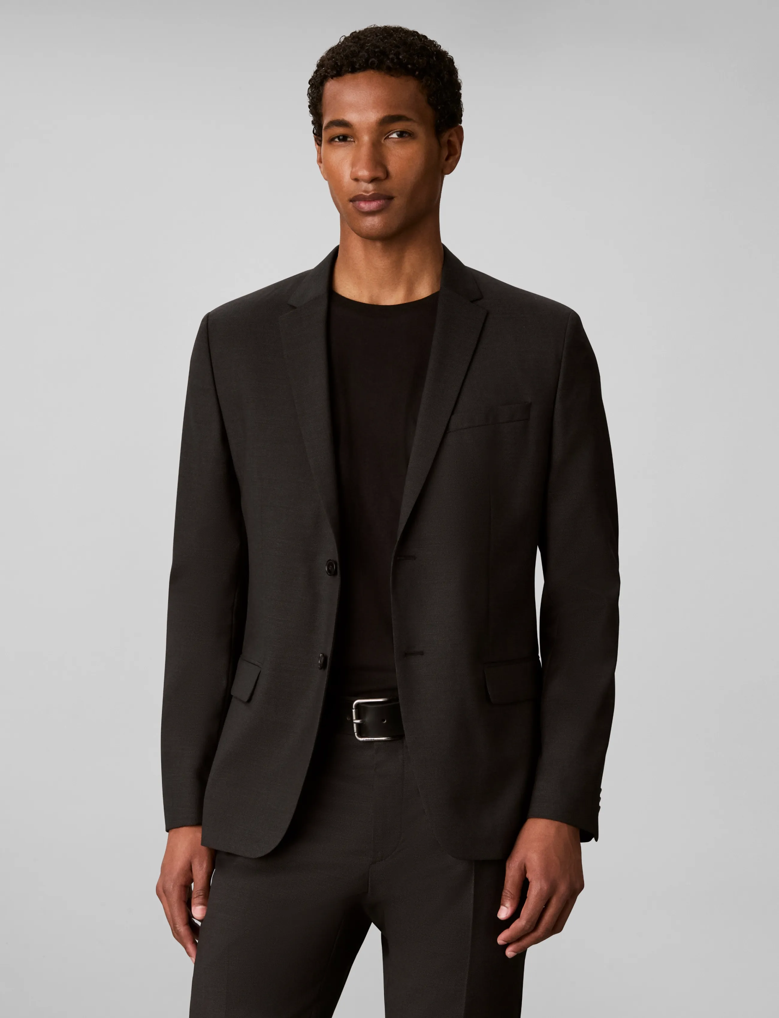 Calvin Klein - LS BIRDS EYE SLIM BLAZER - einreiher - volcanic ash - 3